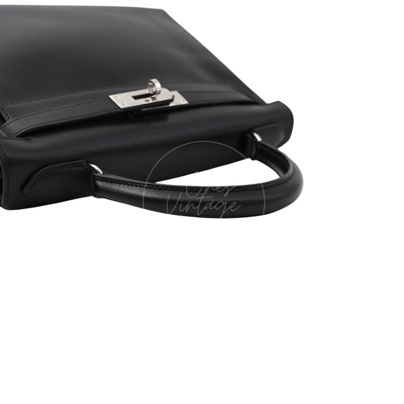 Hermes Kelly 28 Stamp PHW Noir Square B