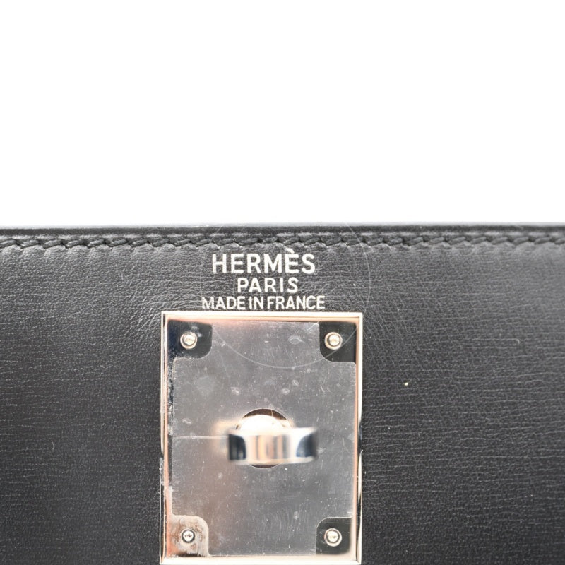 Hermes Kelly 28 Stamp PHW Noir Square B