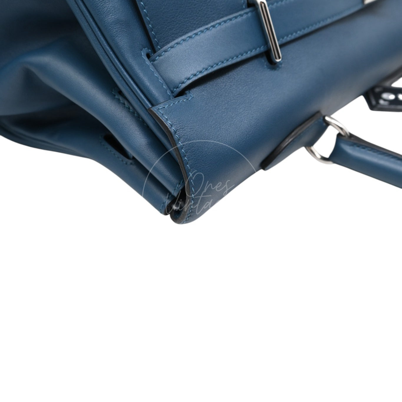 Hermes Kelly Relax 50 PWH Blue Square P
