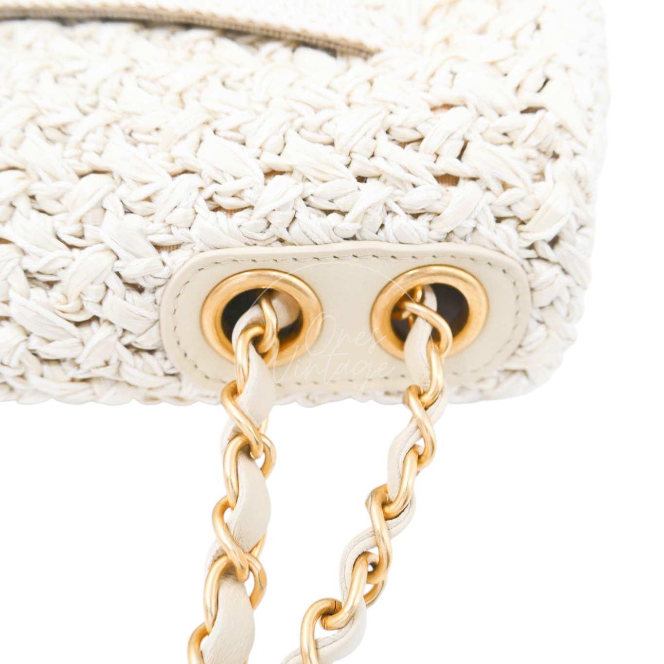 Chanel Raffia Crochet Medium Flap Bag GHW