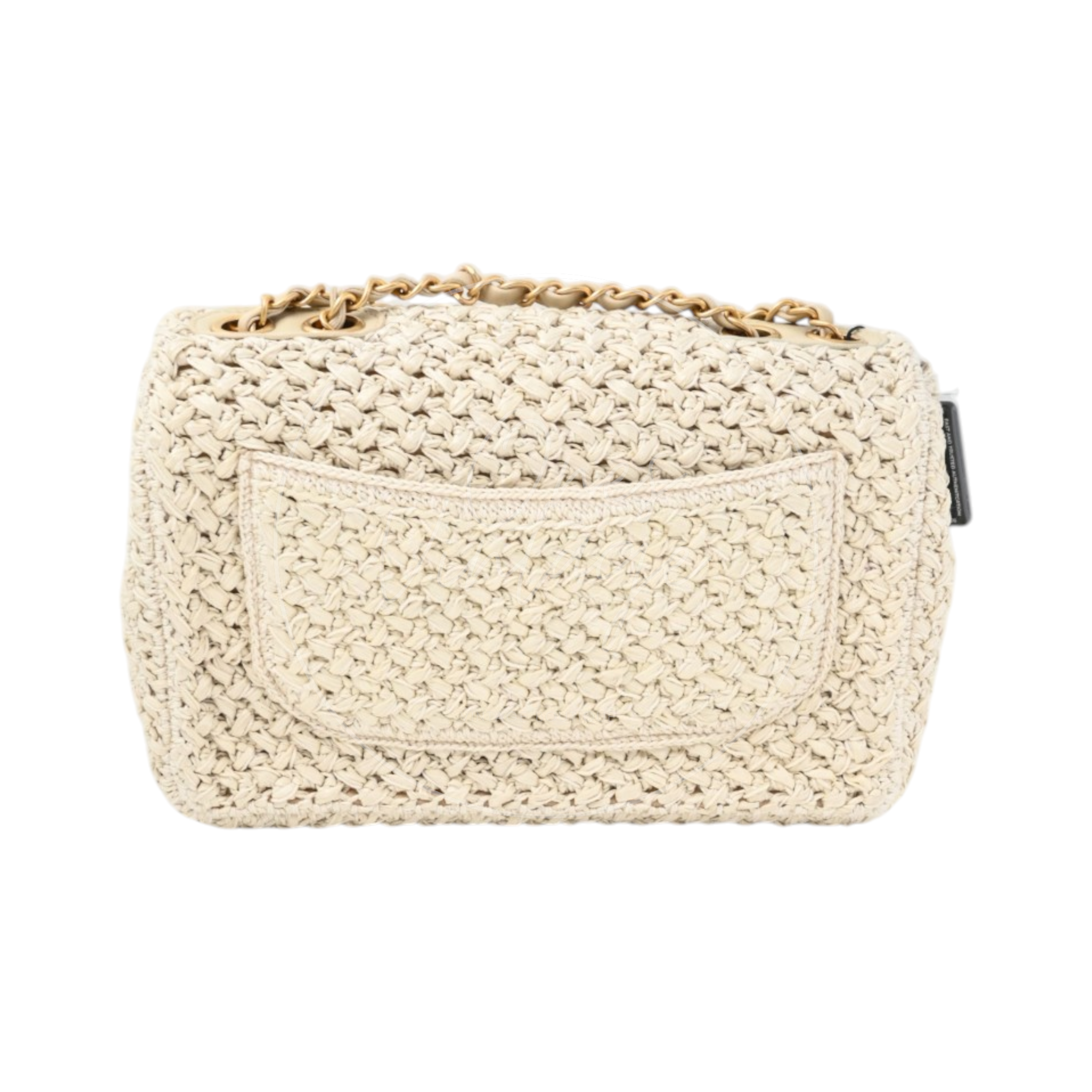 Chanel Raffia Crochet Medium Flap Bag GHW
