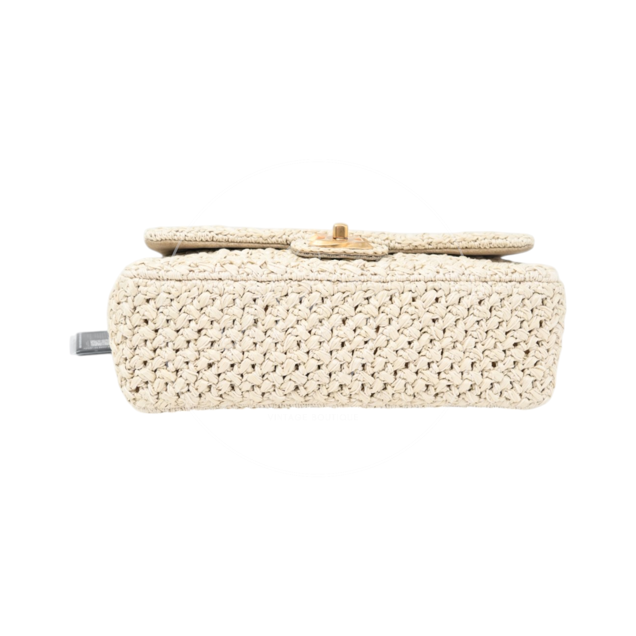 Chanel Raffia Crochet Medium Flap Bag GHW