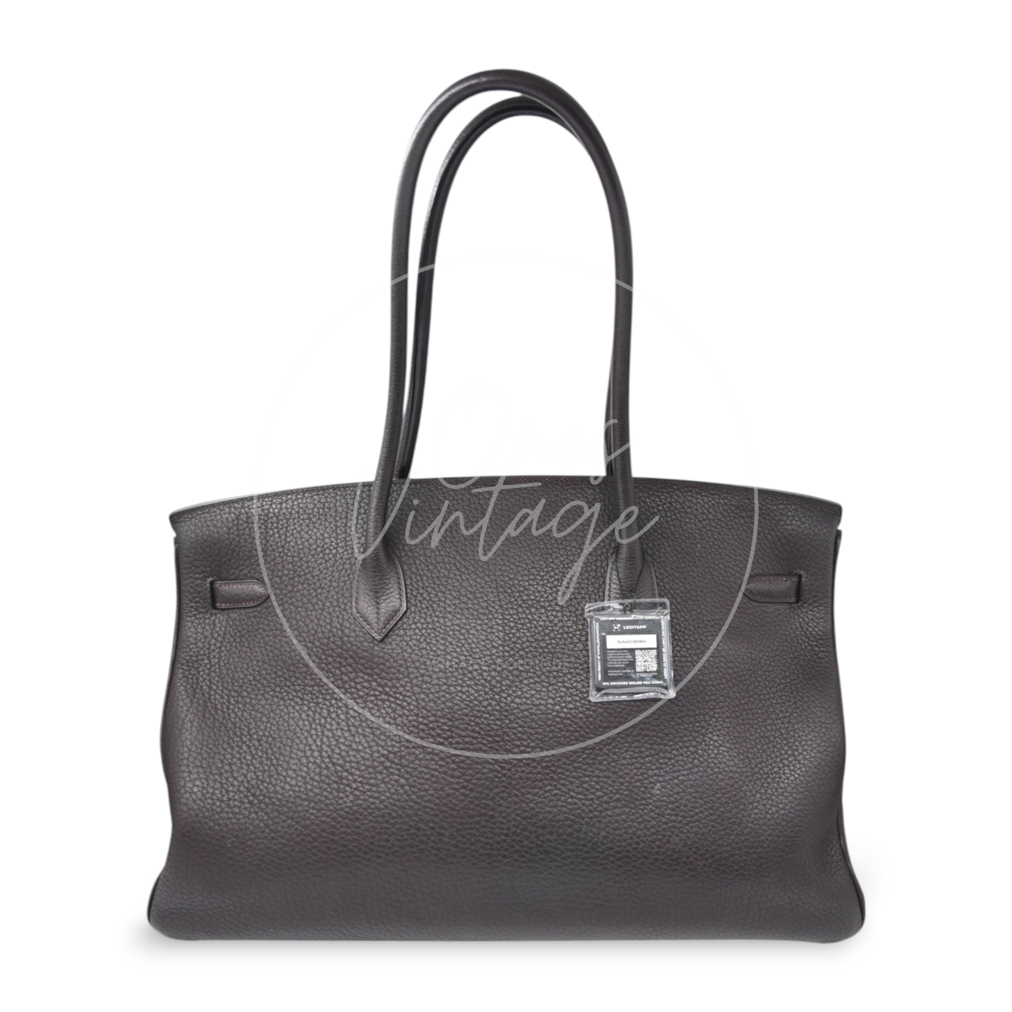 Hermes Birkin 45 Long PHW Chocolate Square D