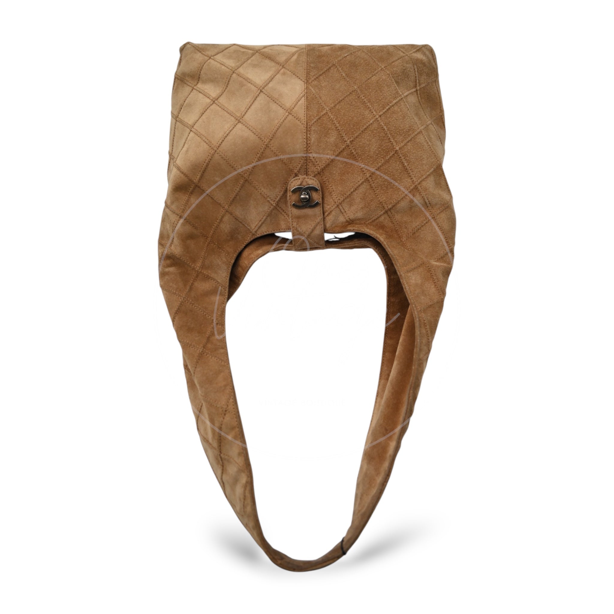 Chanel Suede Hobo Bag GHW Brown Series 6