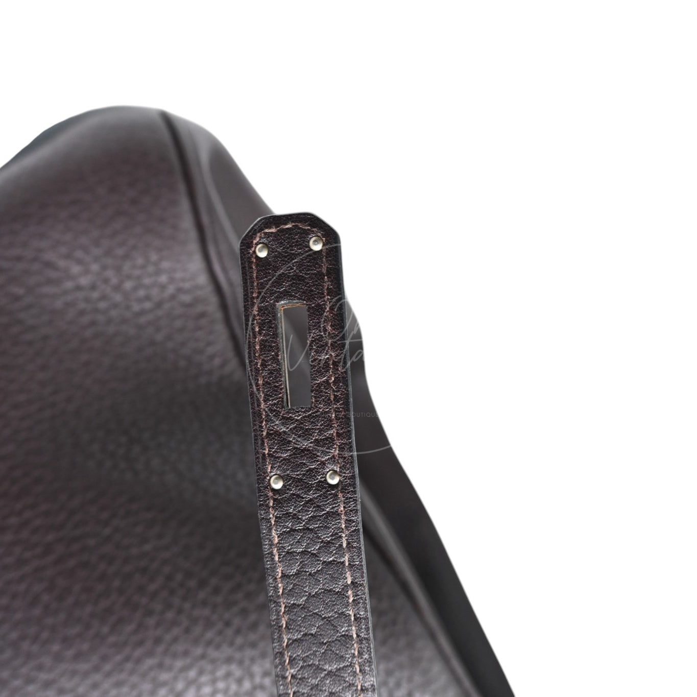 Hermes Birkin 45 Long PHW Chocolate Square D