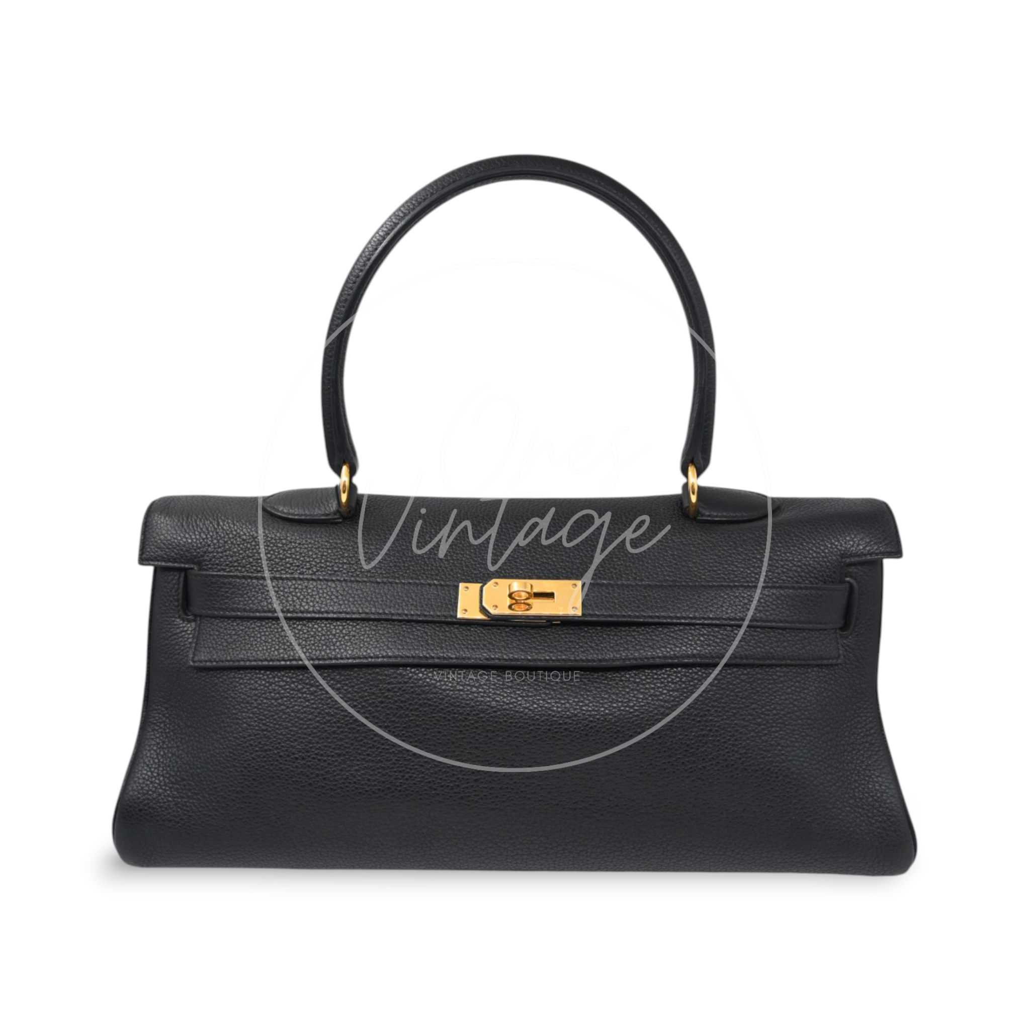 Hermes Kelly Shoulder GHW Black Square M