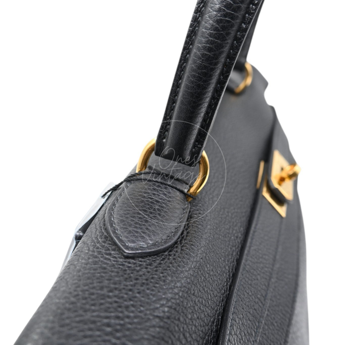Hermes Kelly Shoulder GHW Black Square M