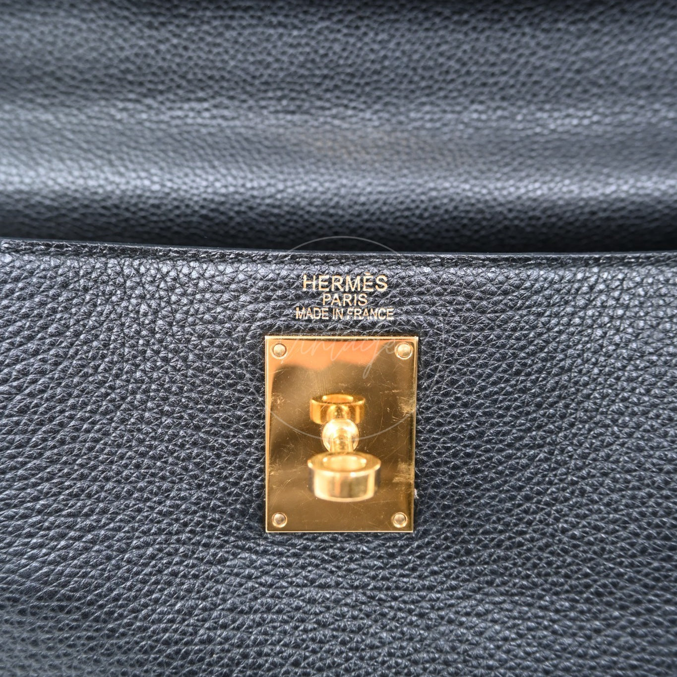 Hermes Kelly Shoulder GHW Black Square M