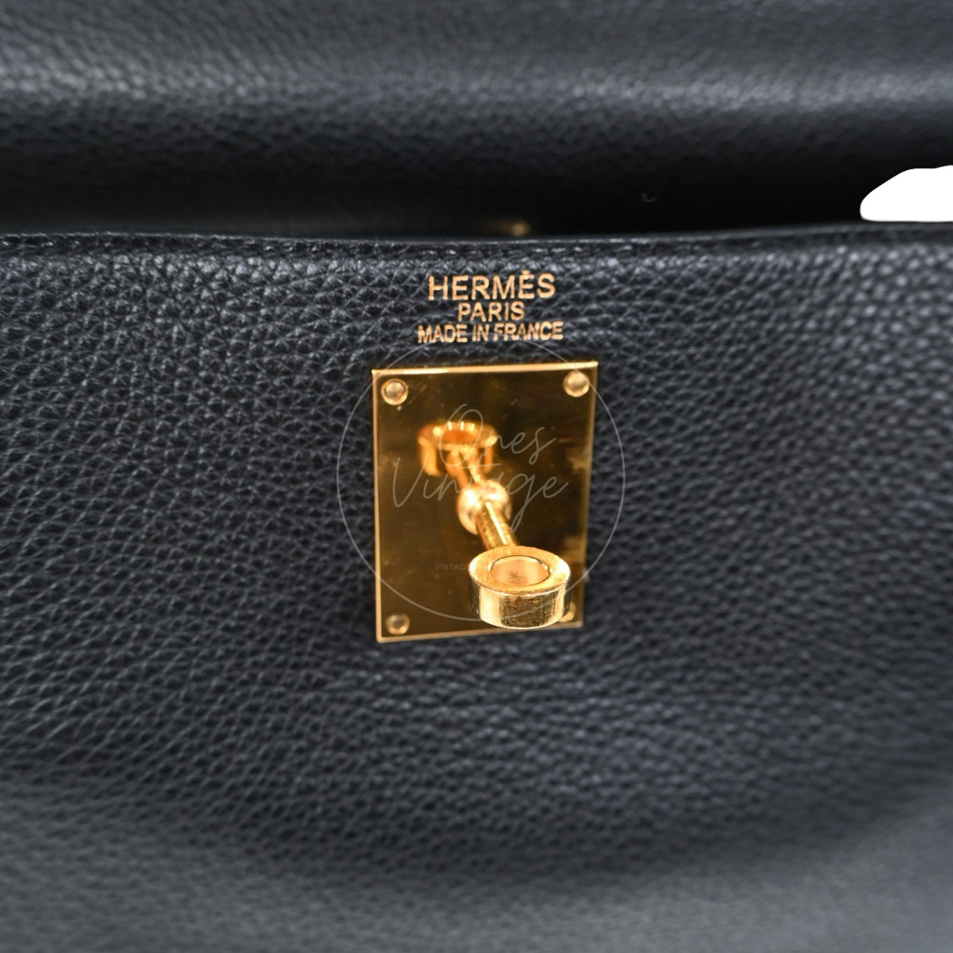 Hermes Kelly Shoulder GHW Black Square M
