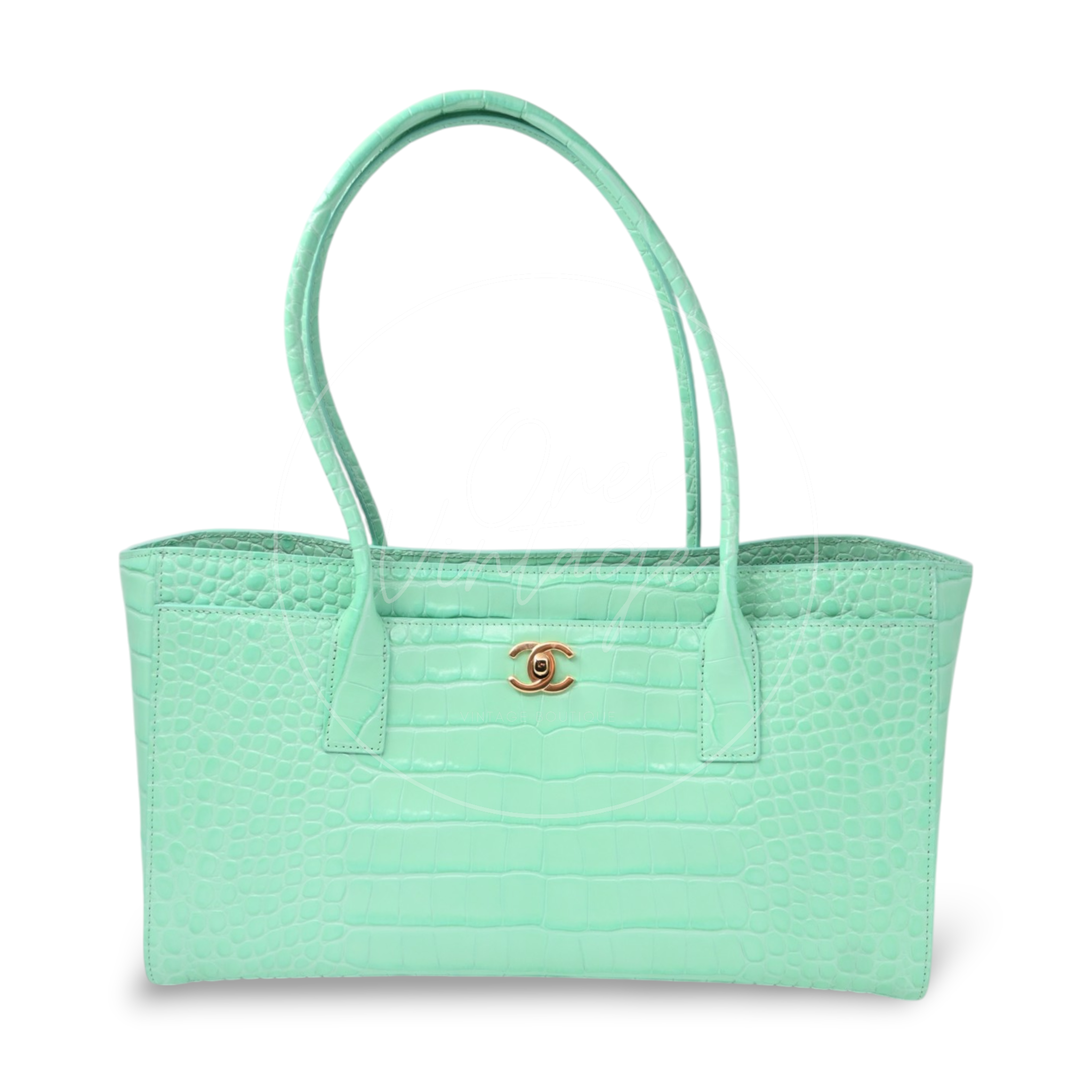 Chanel Cerf Tote Bag GHW Green Series KT