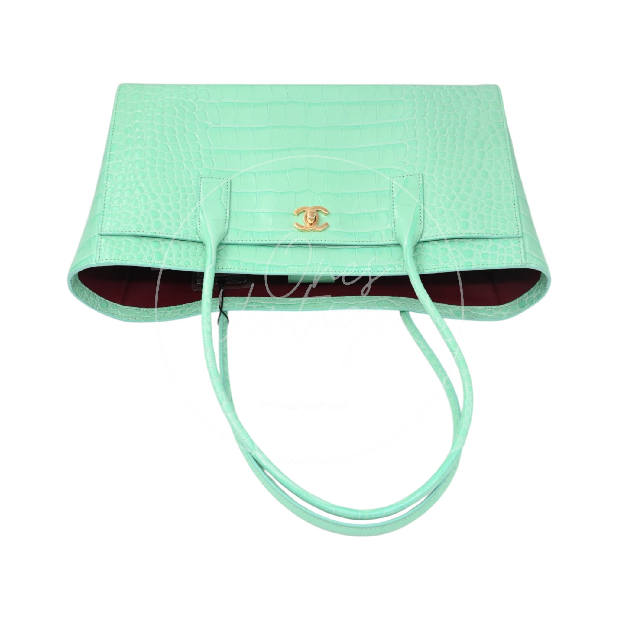 Chanel Cerf Tote Bag GHW Green Series KT