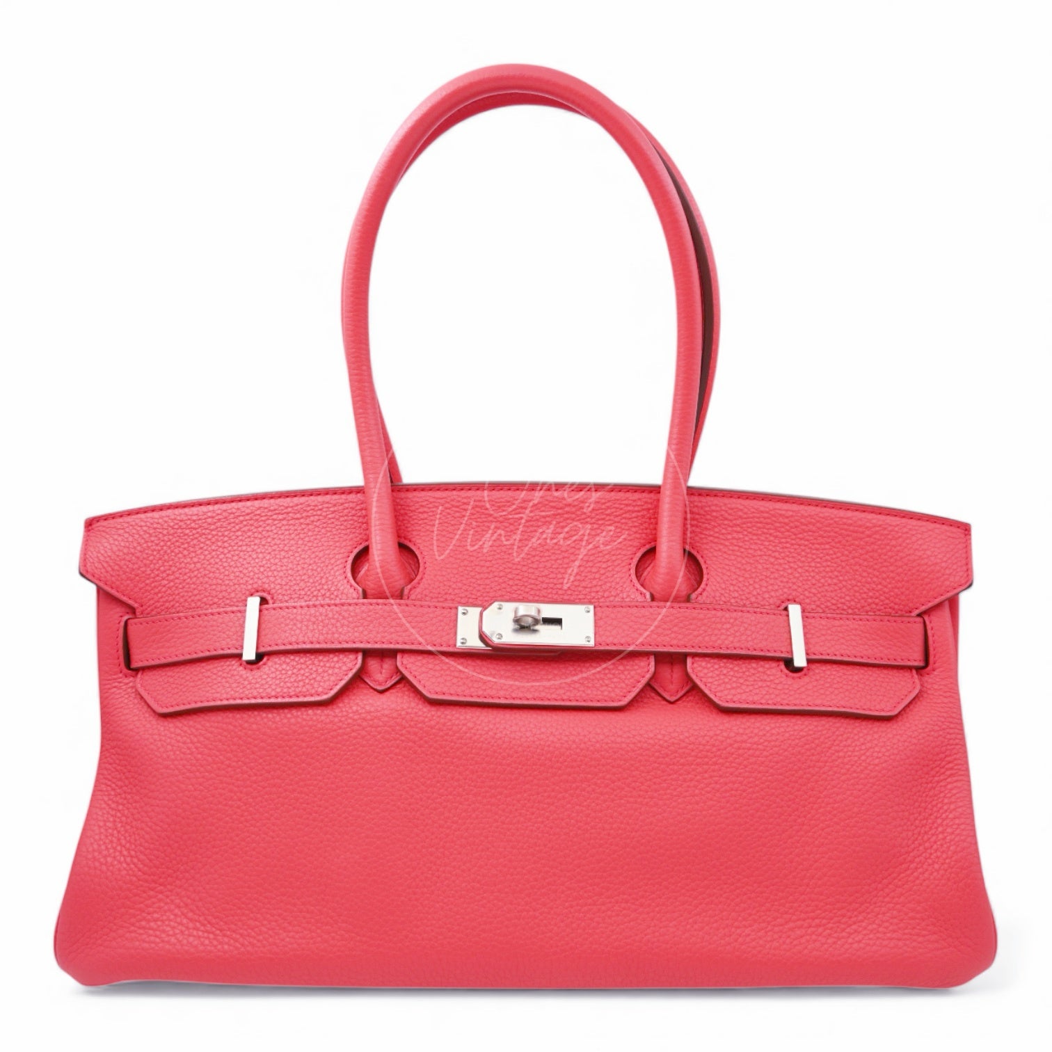 Hermes Shoulder Birkin PHW Red Square N