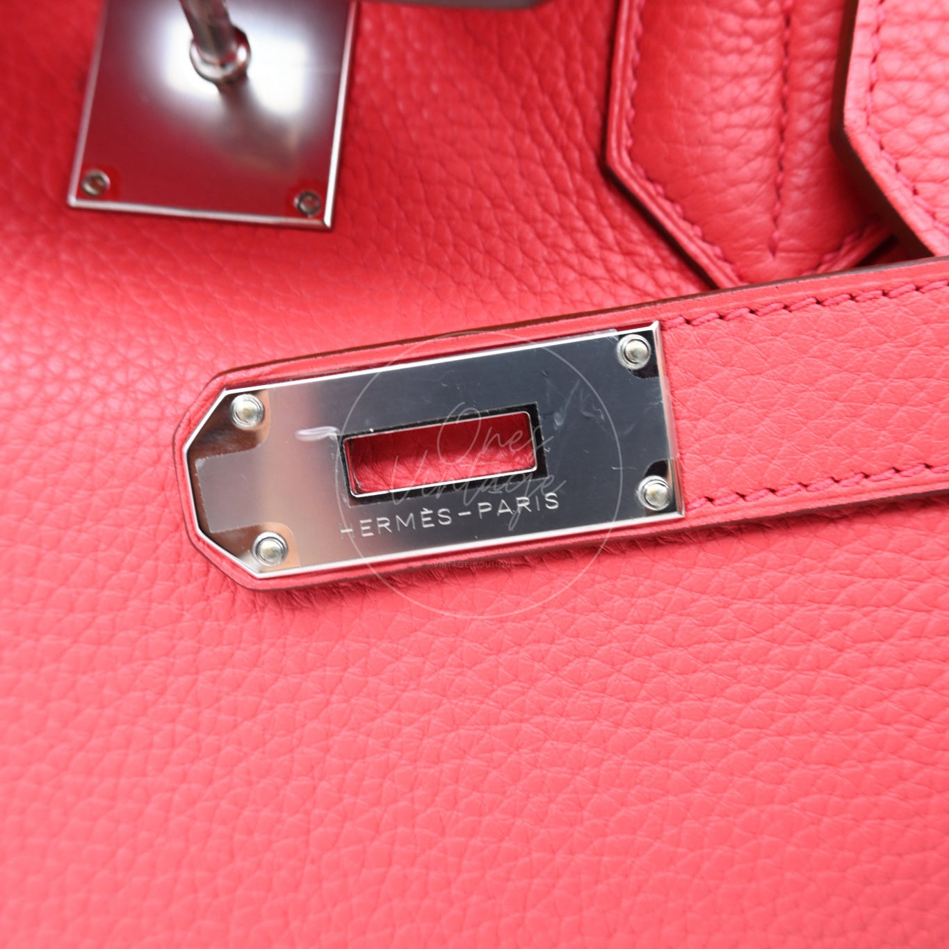 Hermes Shoulder Birkin PHW Red Square N