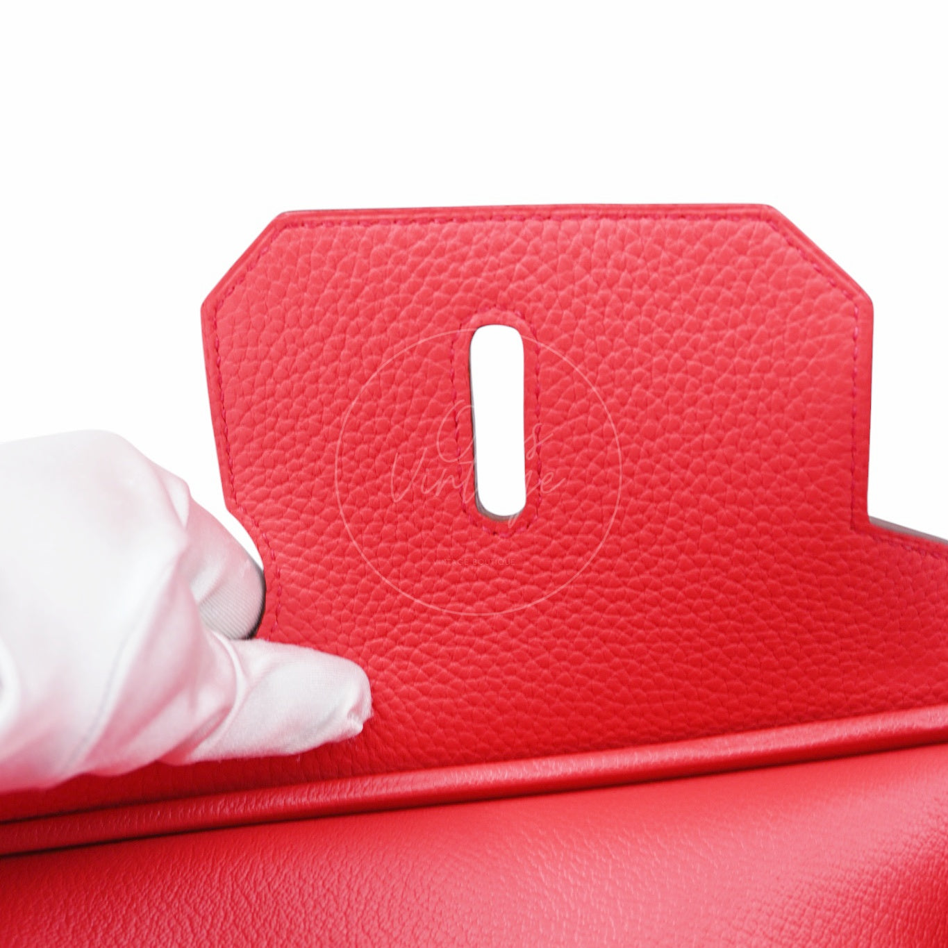Hermes Shoulder Birkin PHW Red Square N
