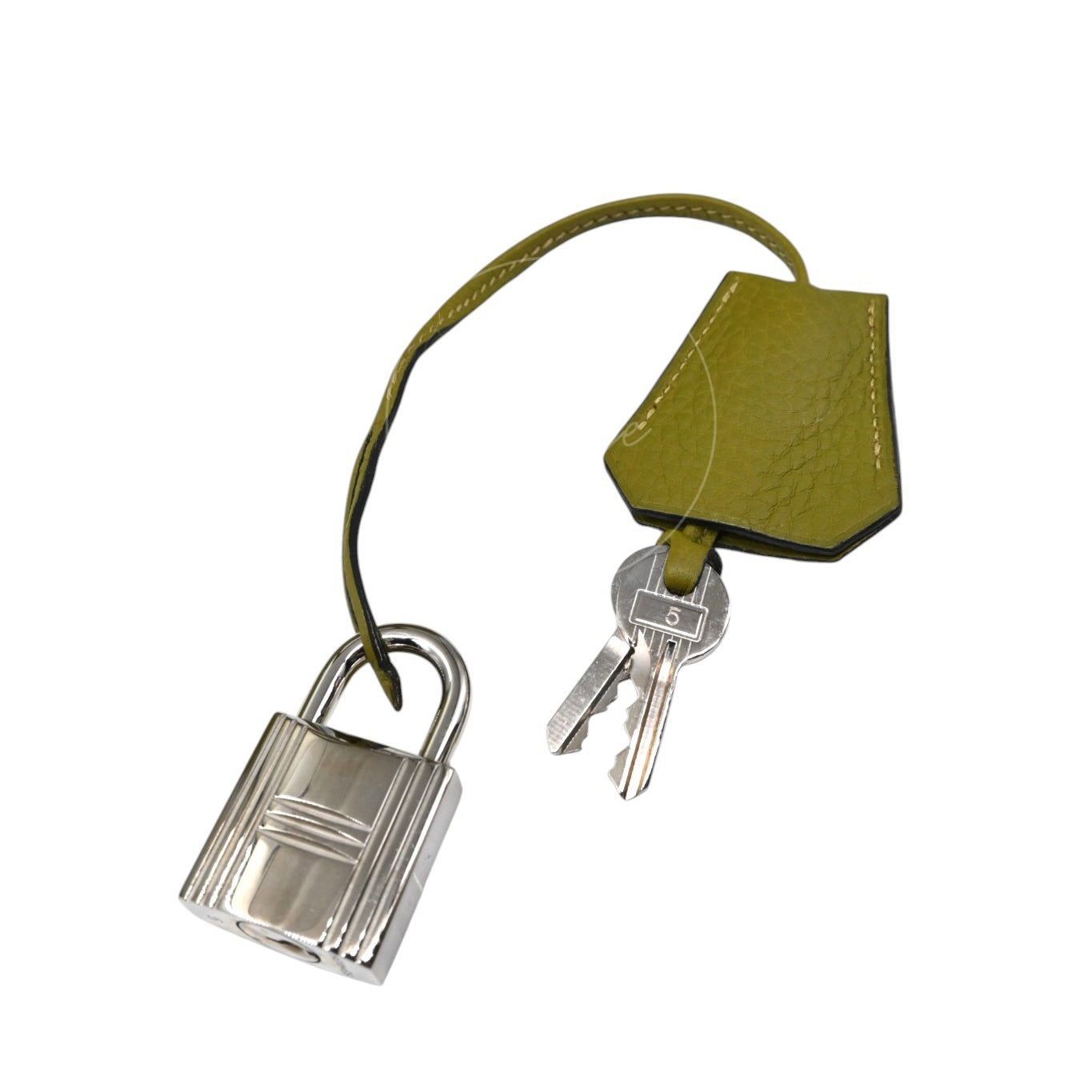 Hermes Clemence Shoulder Birkin 42 PHW Vert Chartreuse Square I