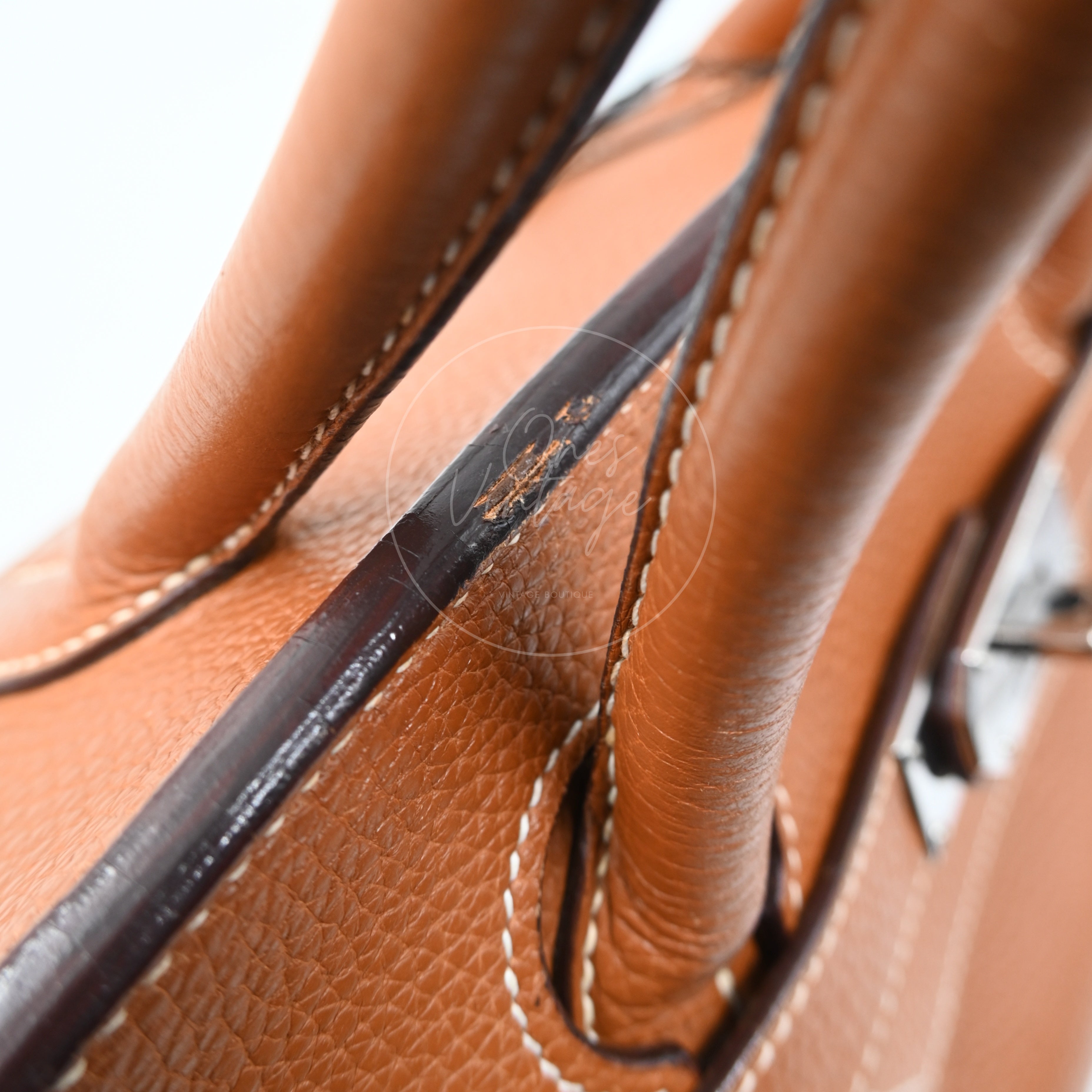 Hermes Clemence Shoulder Birkin 42 JPG PHW Brown Square I