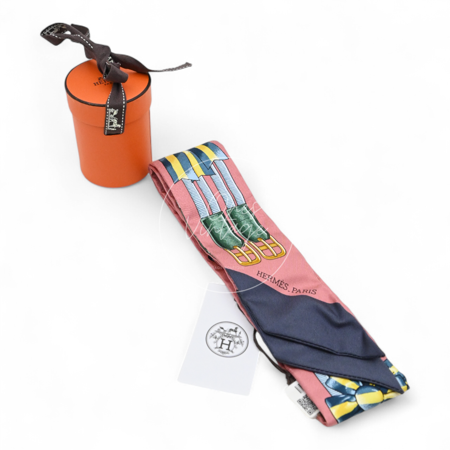 Hermes Jumping Vieux Rose Petrole Twilly