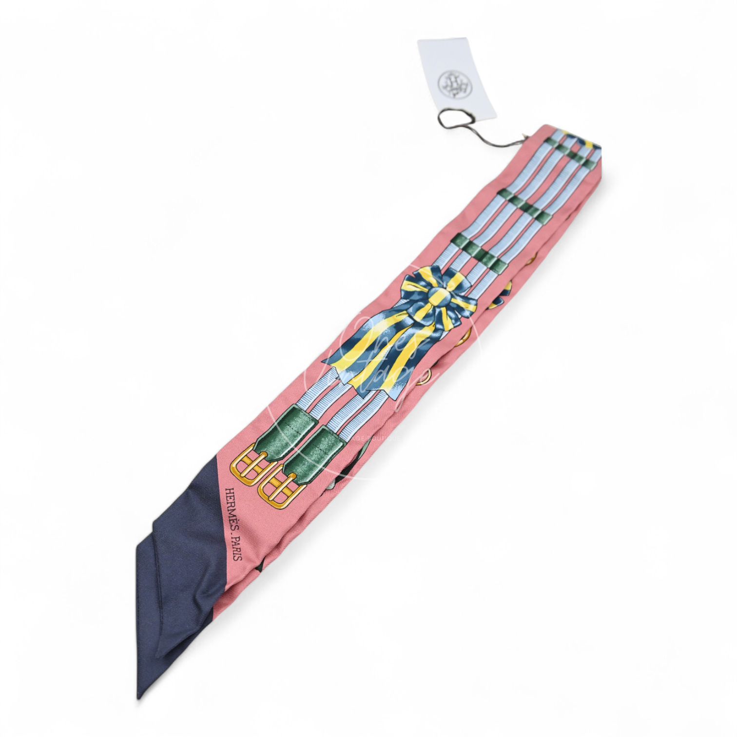 Hermes Jumping Vieux Rose Petrole Twilly