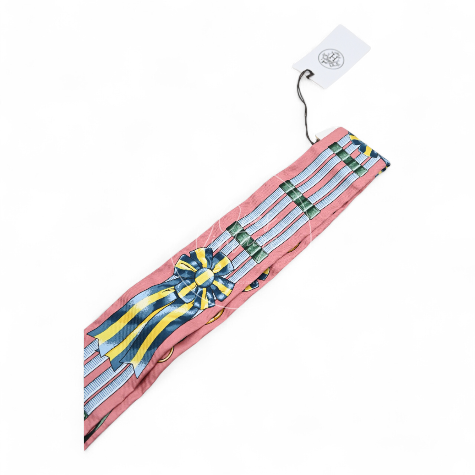 Hermes Jumping Vieux Rose Petrole Twilly