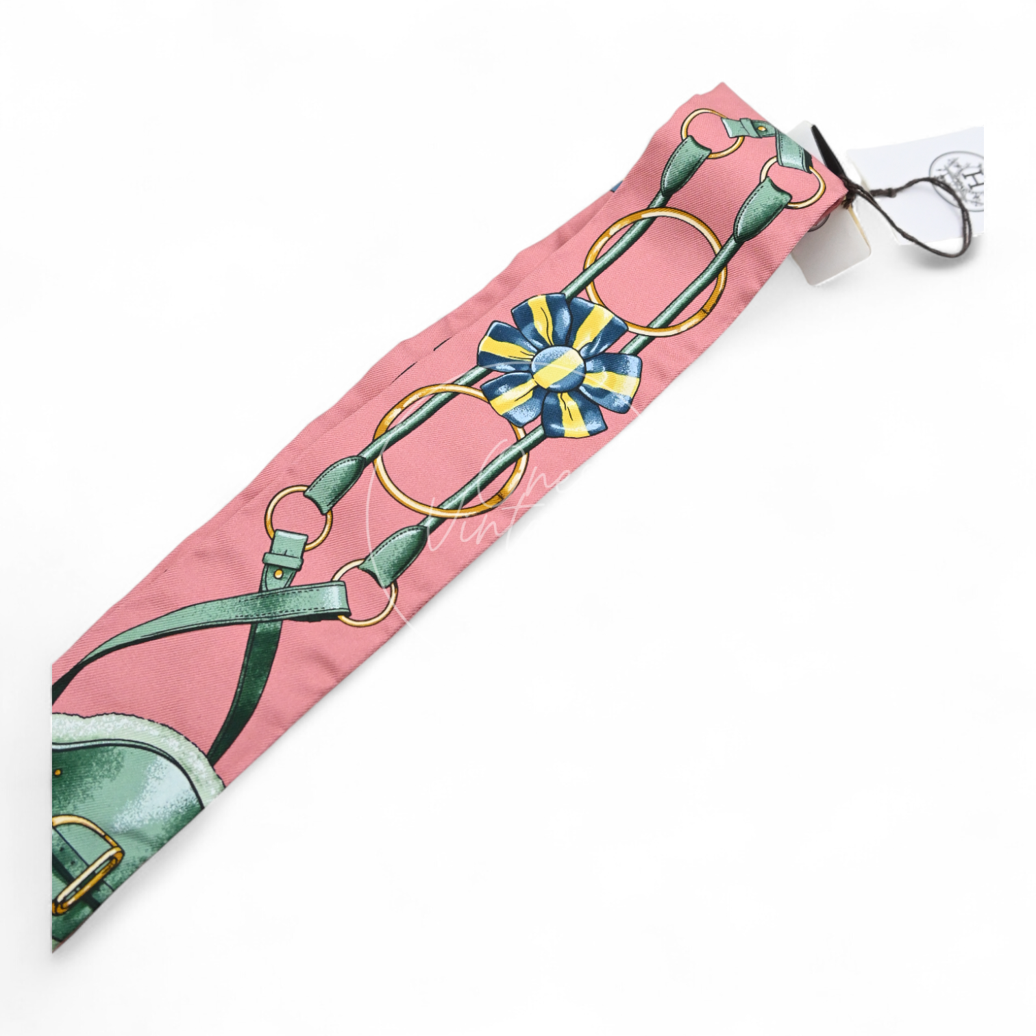 Hermes Jumping Vieux Rose Petrole Twilly