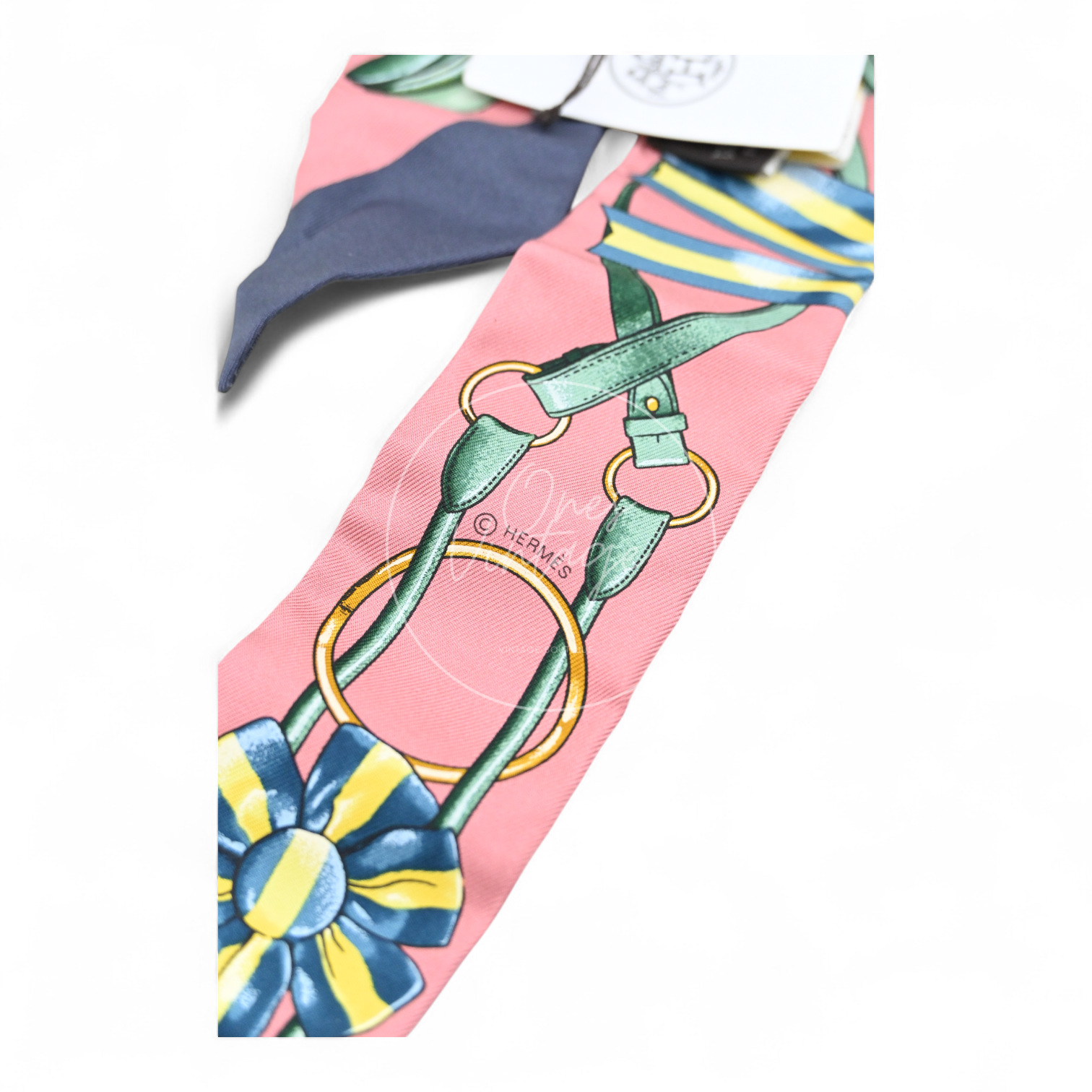 Hermes Jumping Vieux Rose Petrole Twilly