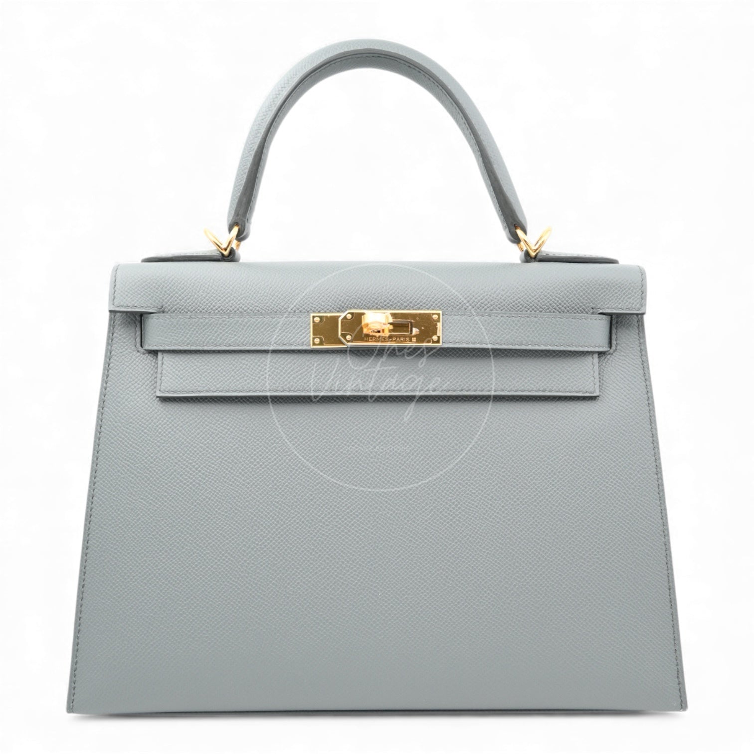 Hermes Kelly Sellier Epsom 28 GHW Vert Amande Stamp K
