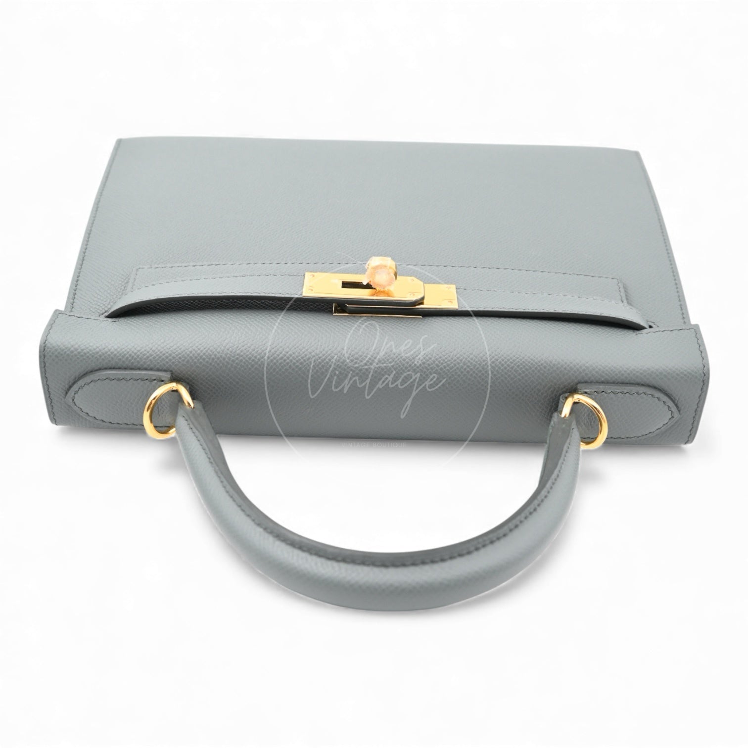 Hermes Kelly Sellier Epsom 28 GHW Vert Amande Stamp K