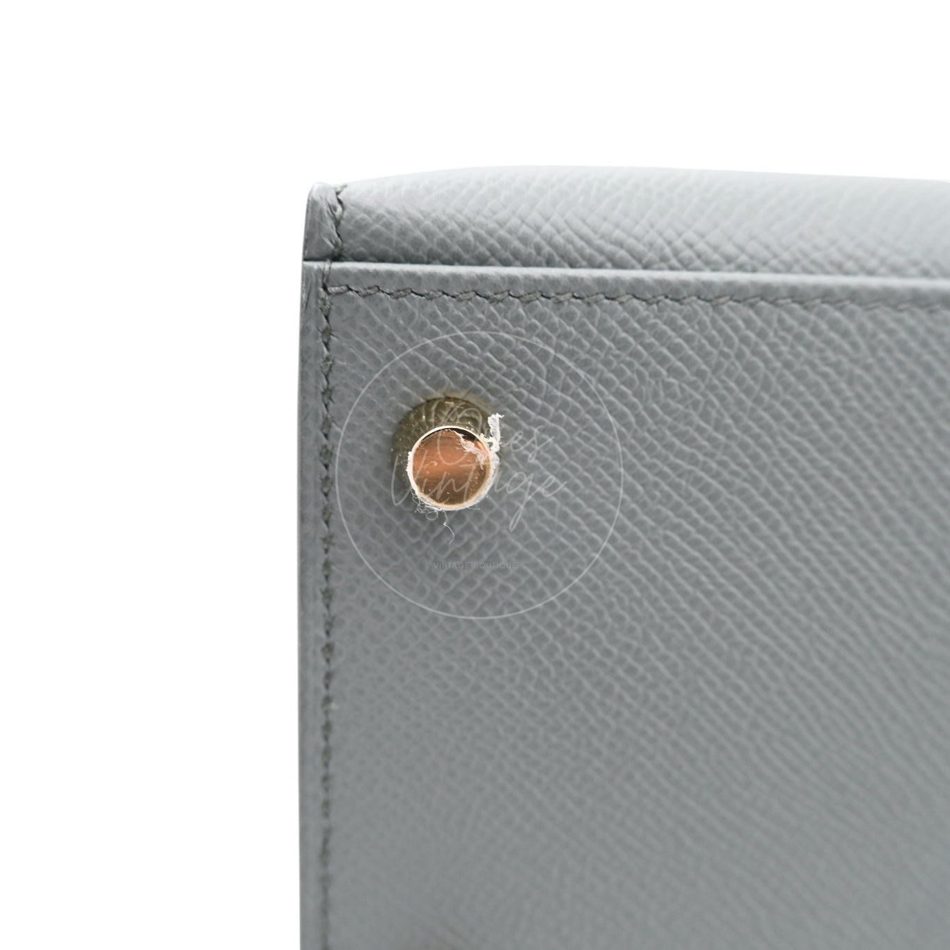 Hermes Kelly Sellier Epsom 28 GHW Vert Amande Stamp K