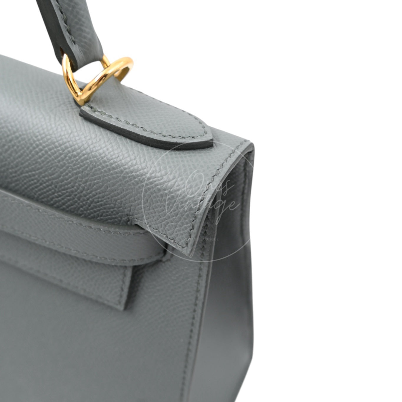 Hermes Kelly Sellier Epsom 28 GHW Vert Amande Stamp K