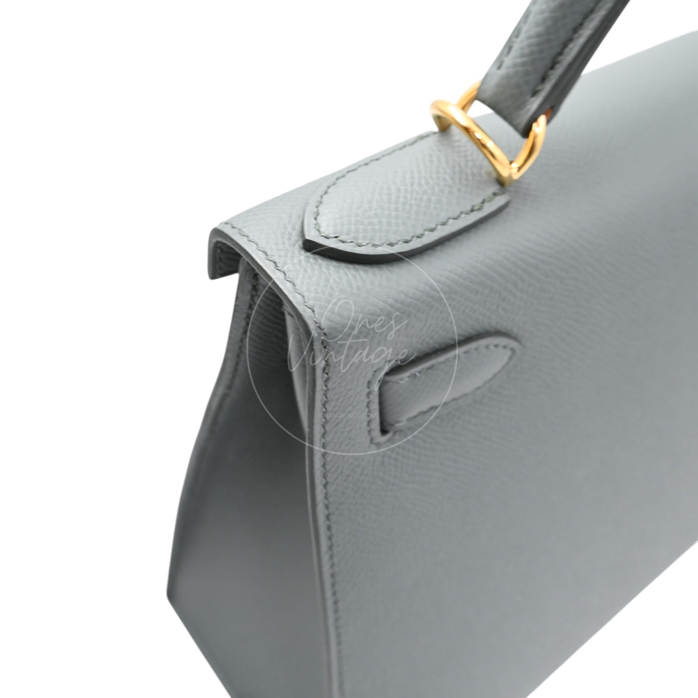 Hermes Kelly Sellier Epsom 28 GHW Vert Amande Stamp K