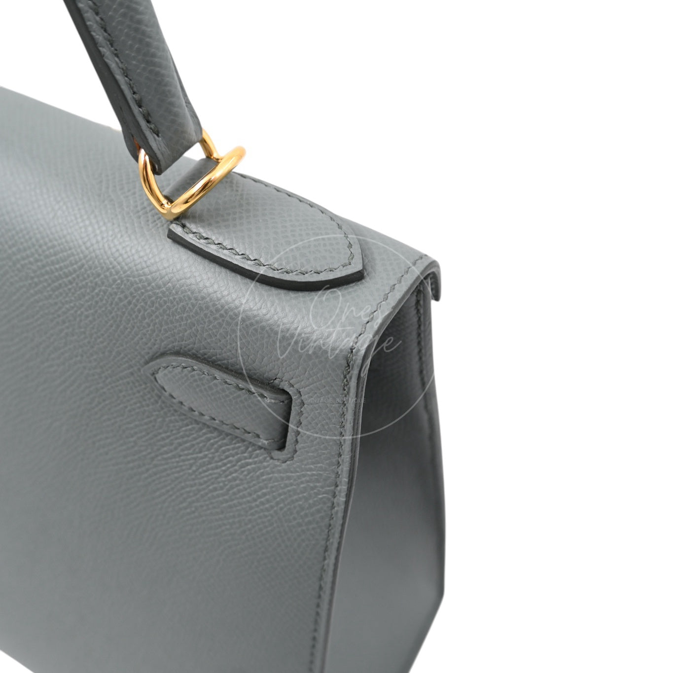 Hermes Kelly Sellier Epsom 28 GHW Vert Amande Stamp K