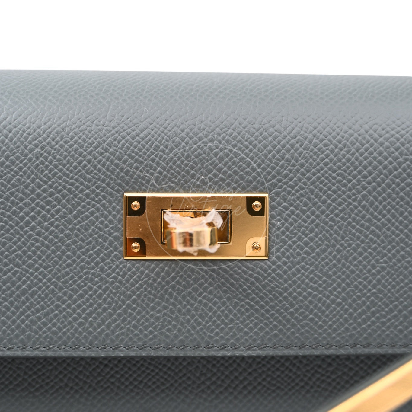 Hermes Kelly Sellier Epsom 28 GHW Vert Amande Stamp K