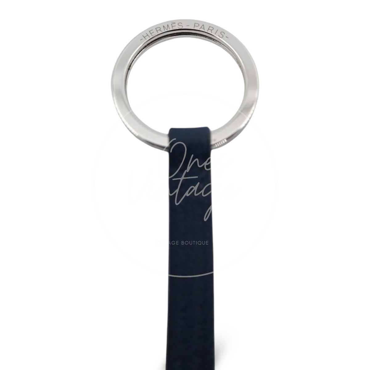 Hermes Basketball Blue & White Evercolor Key Ring Bag Charm