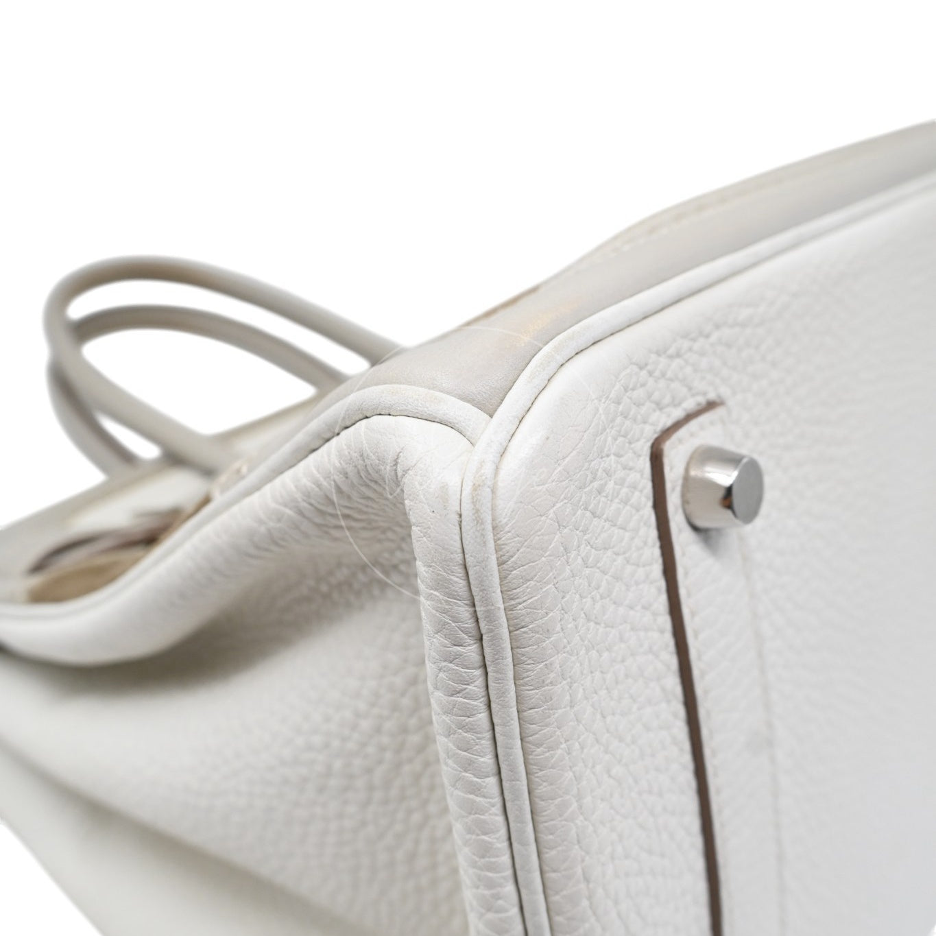 Hermes Birkin 35 Grizzly Ghillies PHW Gris Perle, Etoupe Stamp T