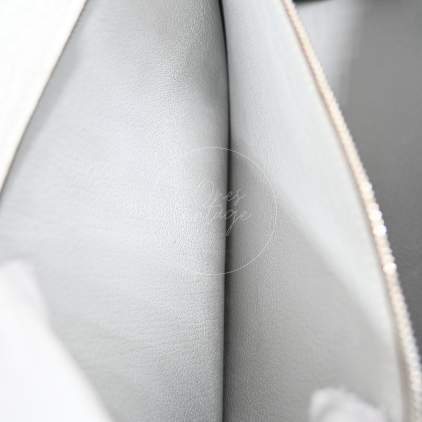 Hermes Birkin 35 Grizzly Ghillies PHW Gris Perle, Etoupe Stamp T