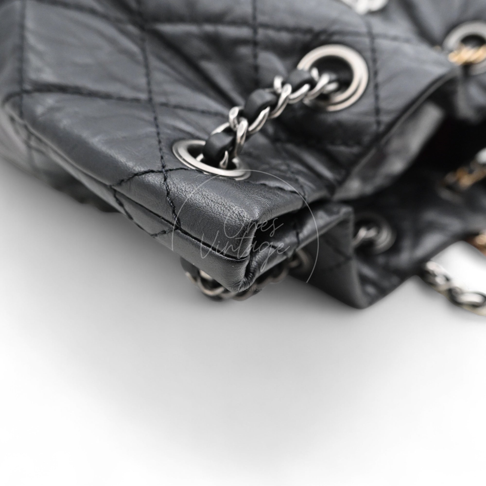 Chanel Calfskin Gabrielle Chain Backpack SHW Black Series 29