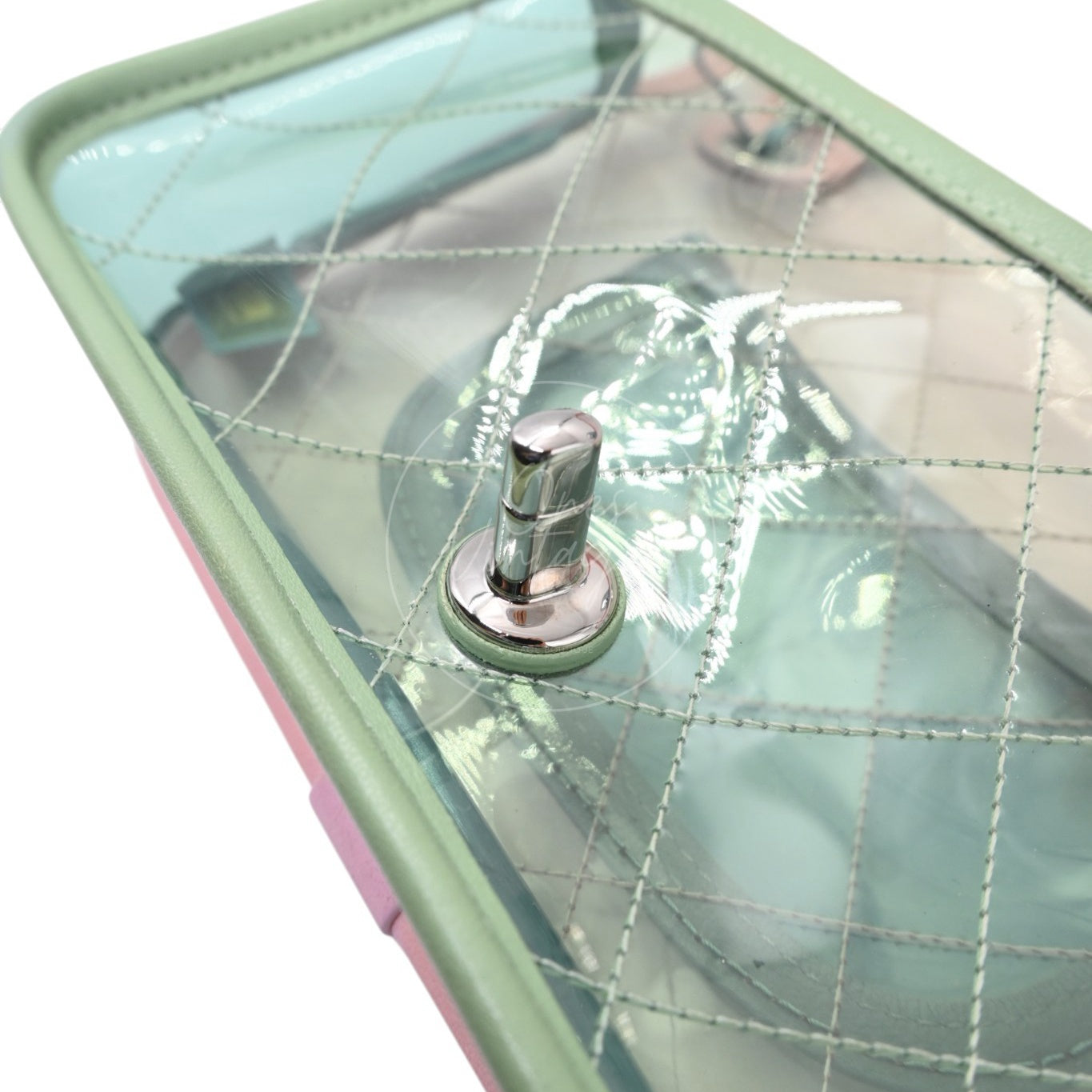 Chanel Coco Splash PVC Flap Bag SHW Blue Pink Green Series 25