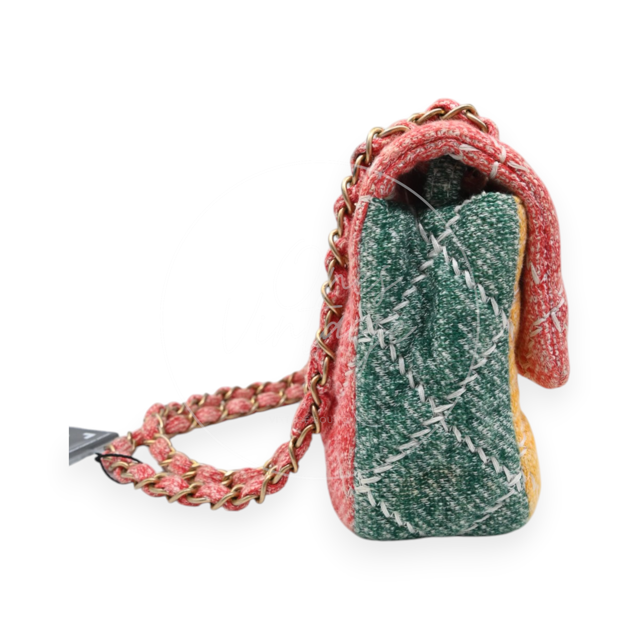 Chanel Jersey Knit Medium Flap Bag GHW Multicolor Series 20