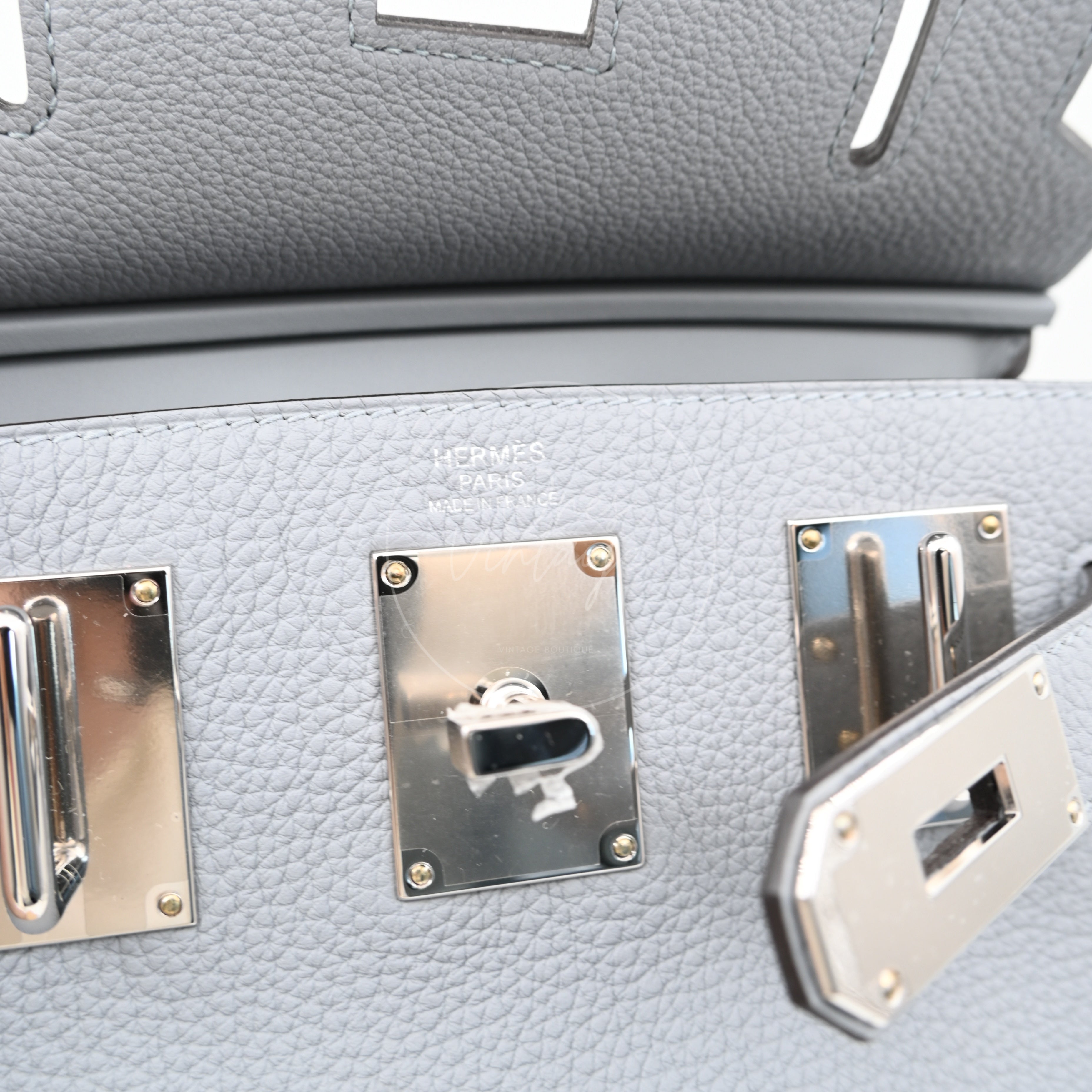Hermes Hac a Dos PM Togo Backpack PHW Gris Pantin Stamp K