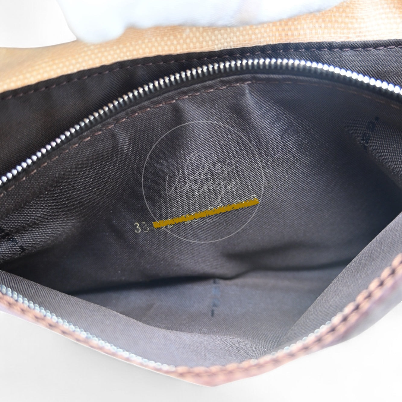 Fendi Vintage Zucca Canvas Mamma Baguette Ivory