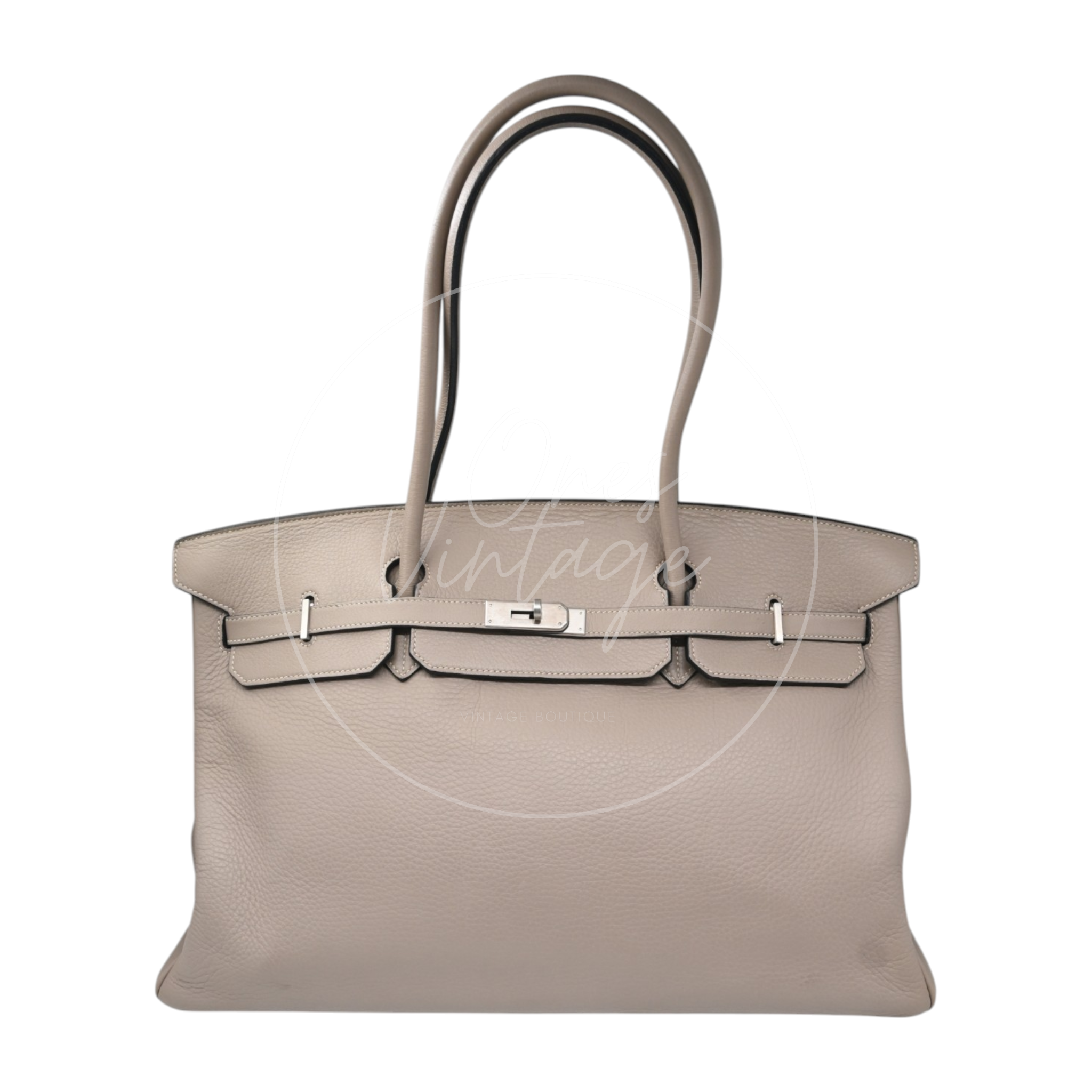 Hermes Birkin 45 Long PHW Gris T Square D
