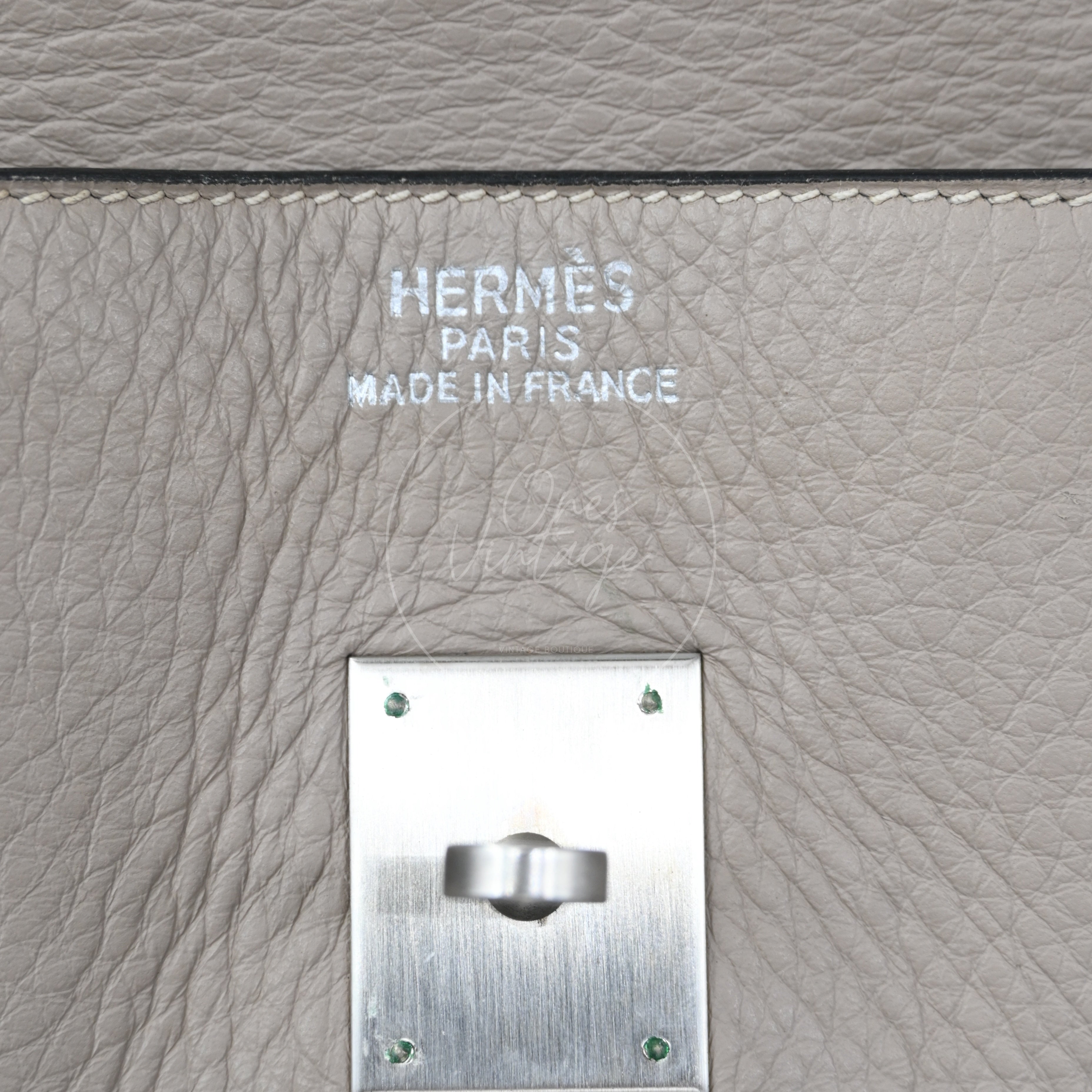 Hermes Birkin 45 Long PHW Gris T Square D