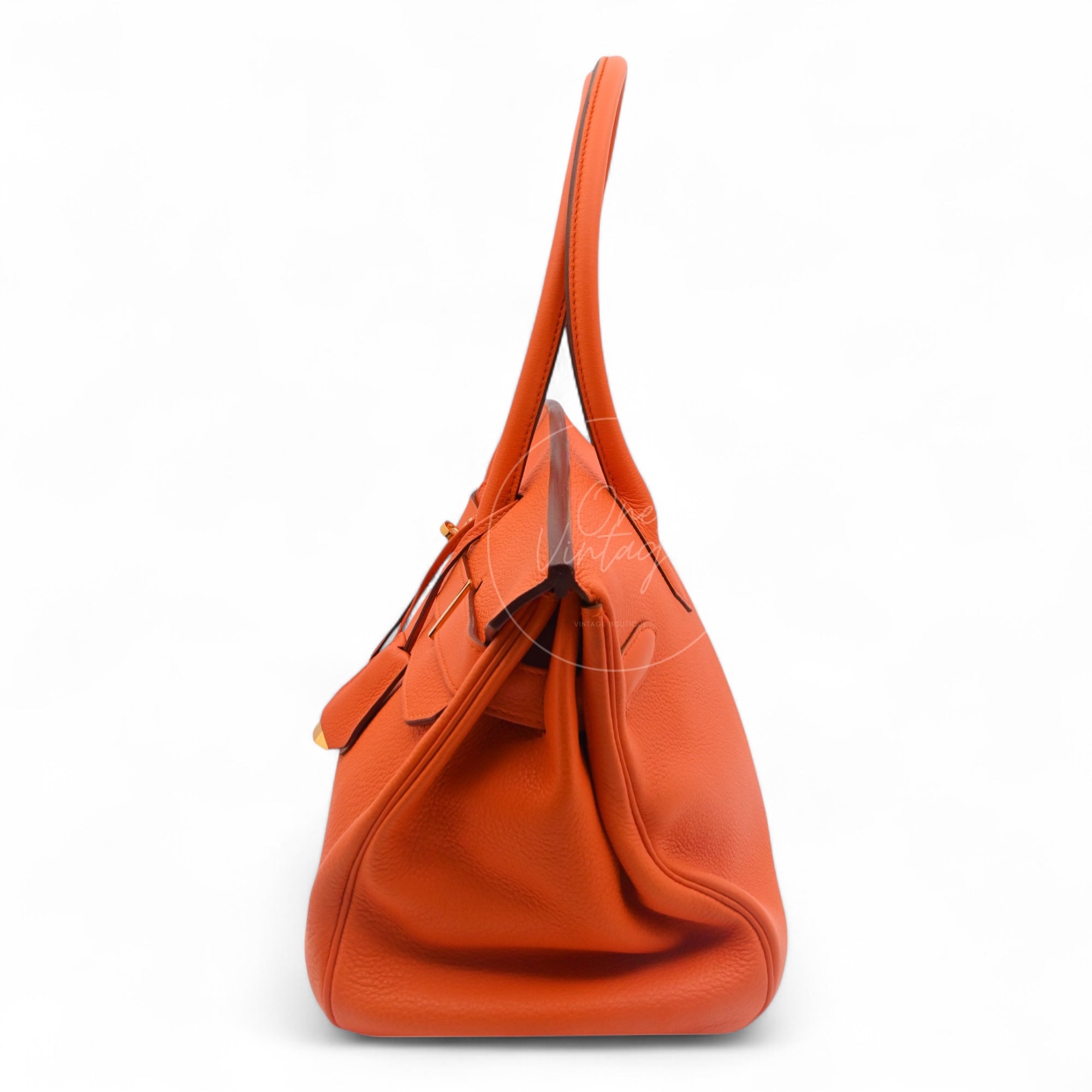 Hermes Shoulder Birkin TC GHW Orange Square N
