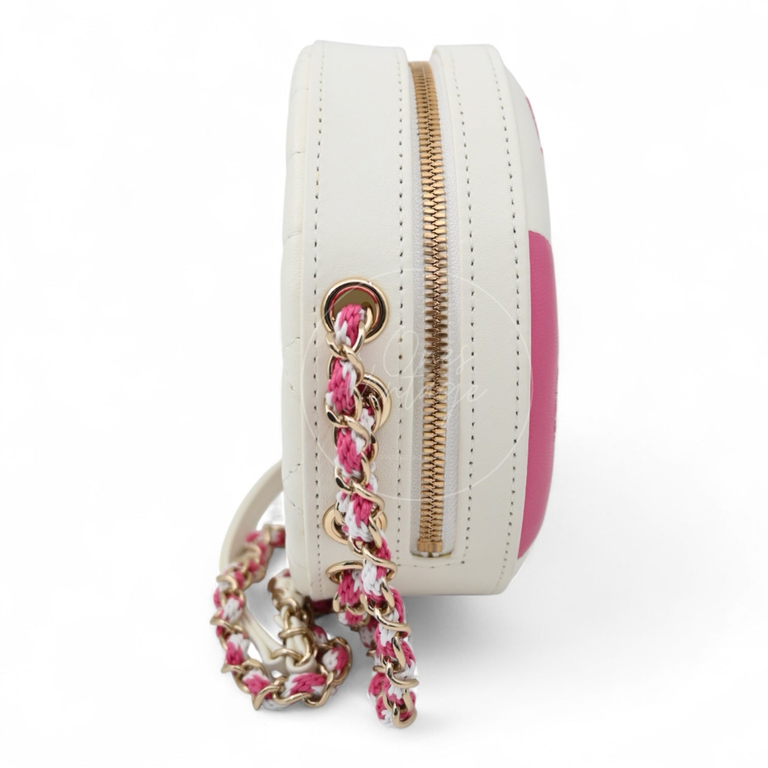 Chanel Pink & White Lambskin La Pausa Lifesaver Bag