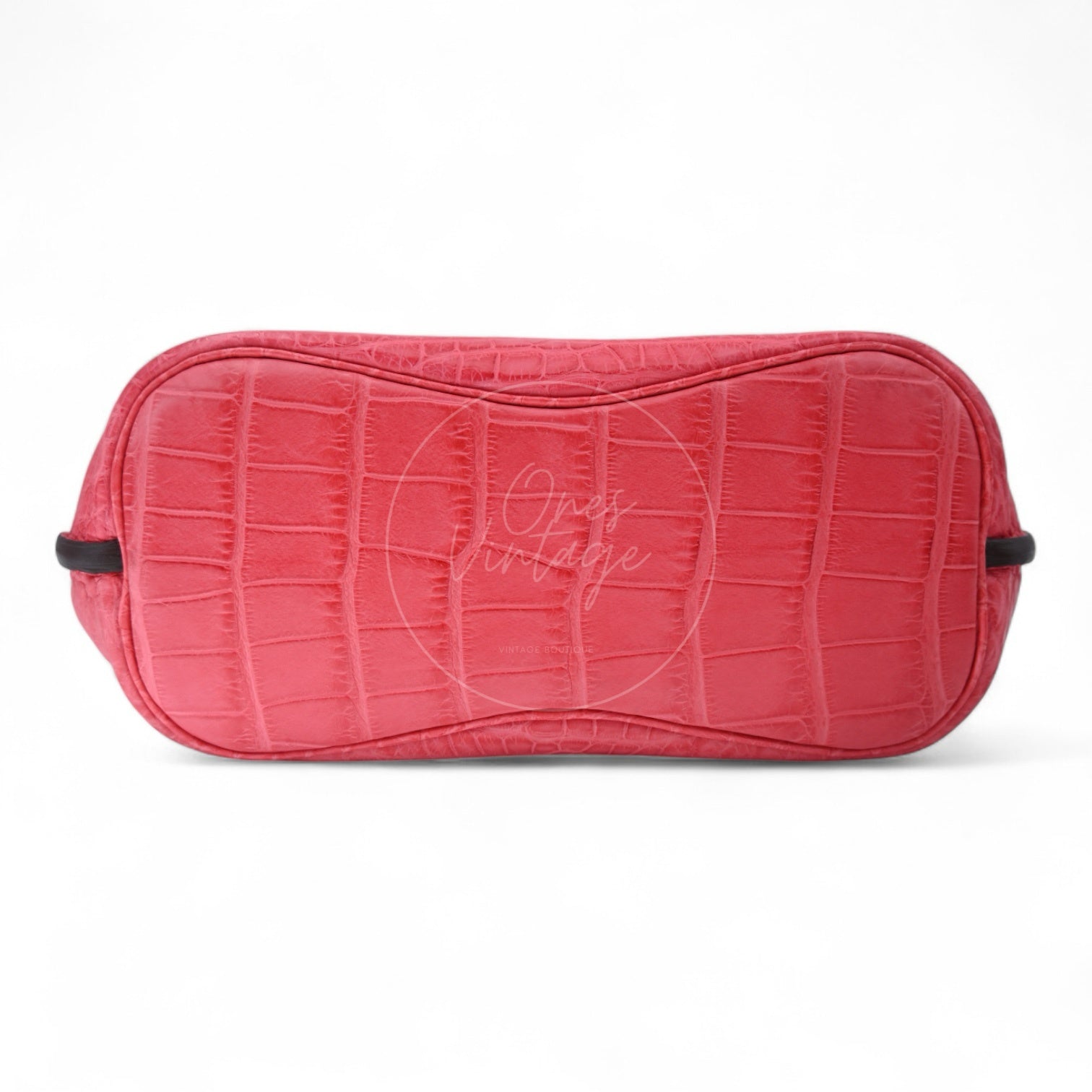 Hermes So Kelly 22 Croco Pink PHW Square O