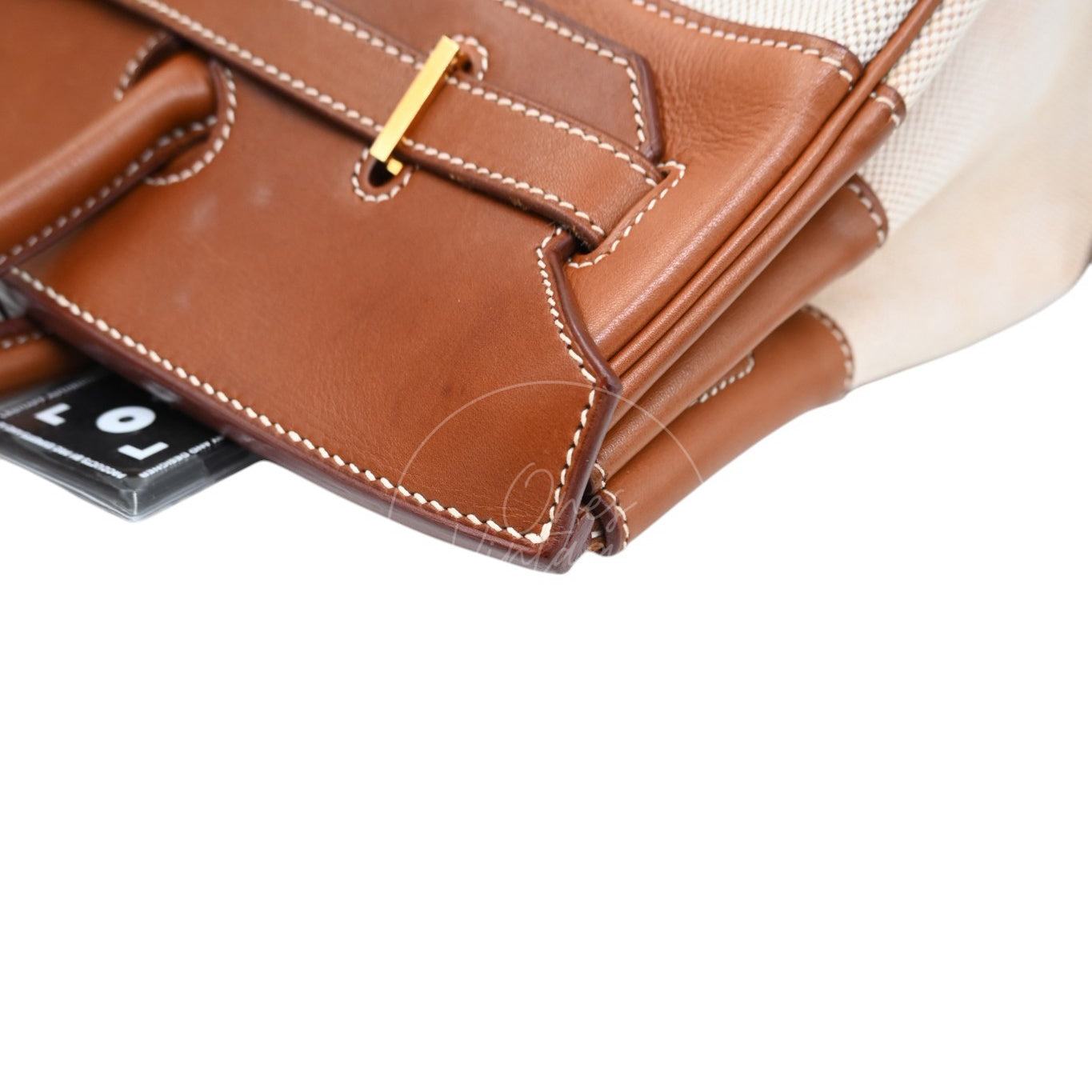 Hermes Birkin 35 Fabrics x Barenia GHW Beige Brown Square H