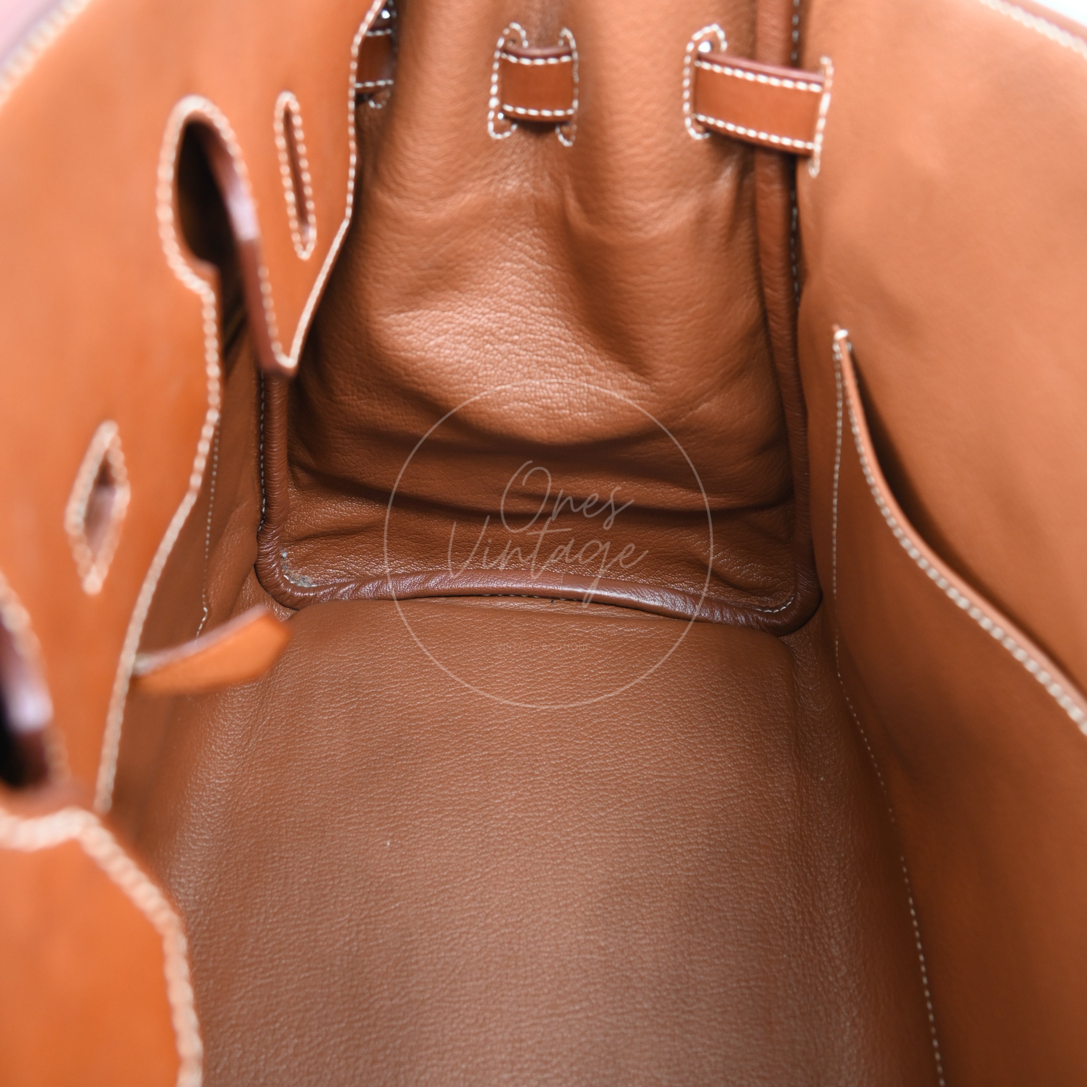 Hermes Birkin 35 Fabrics x Barenia GHW Beige Brown Square H