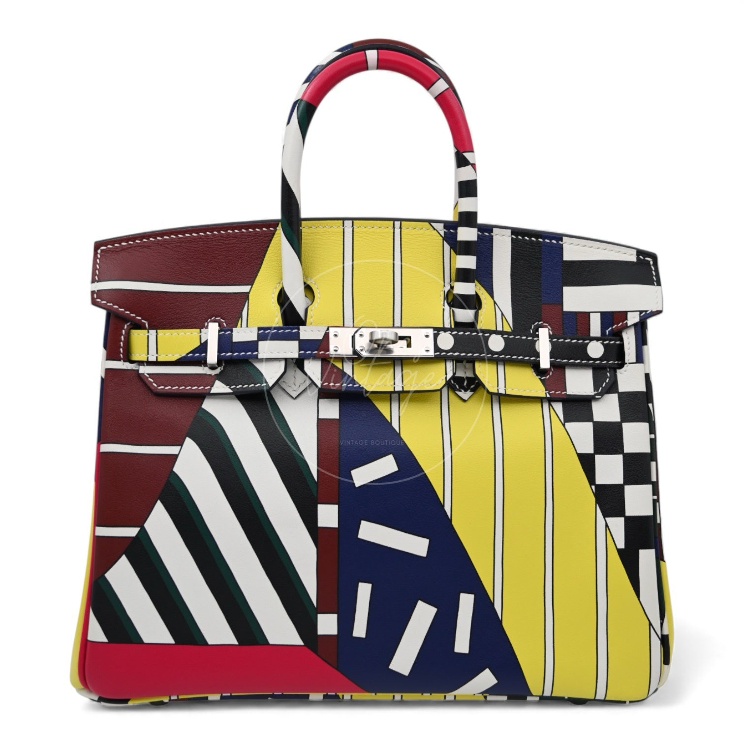 Hermes Birkin 25 Swift 'One Two Three and Away We Go' by Nigel Peake PHW Multicolour Stamp C