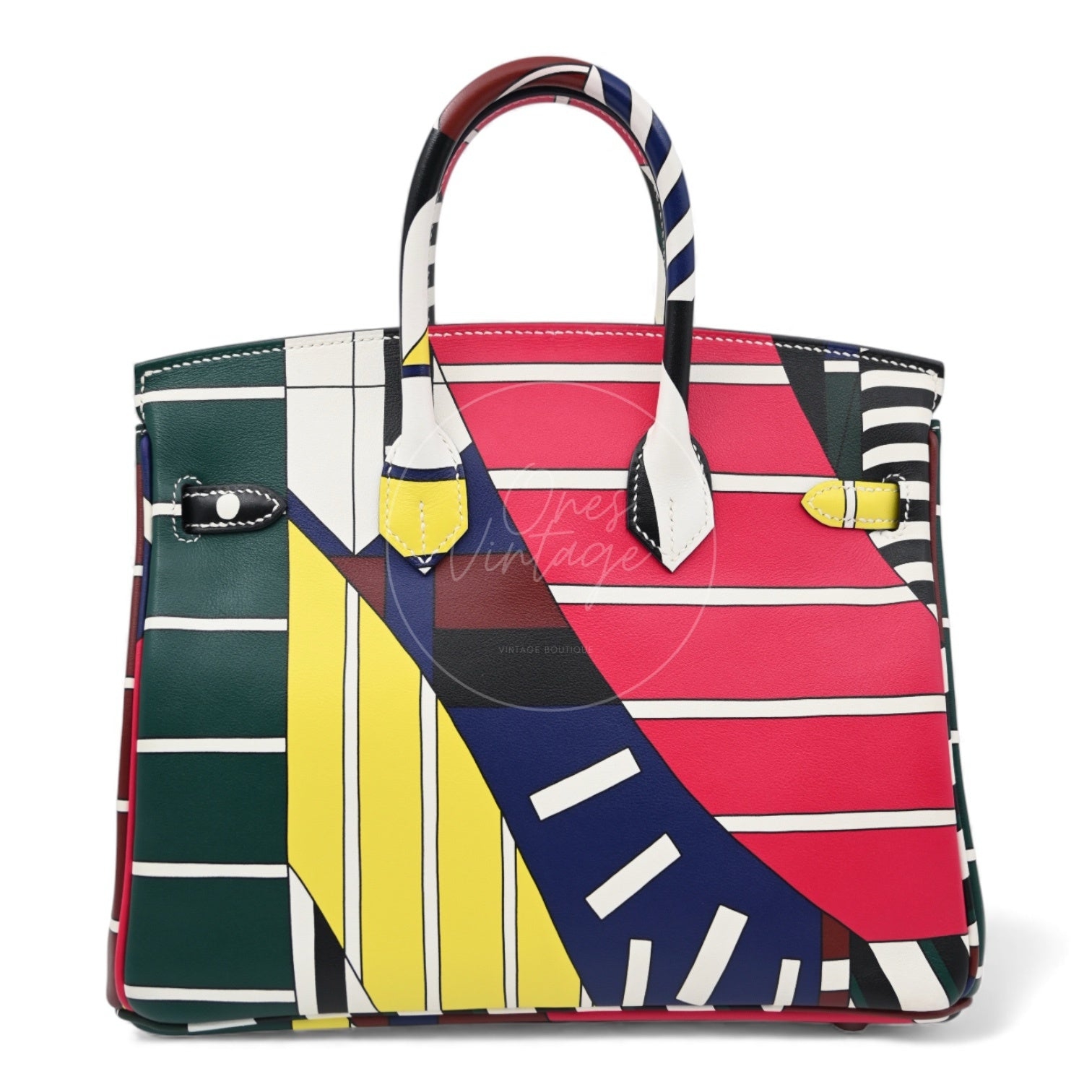 Hermes Birkin 25 Swift 'One Two Three and Away We Go' by Nigel Peake PHW Multicolour Stamp C