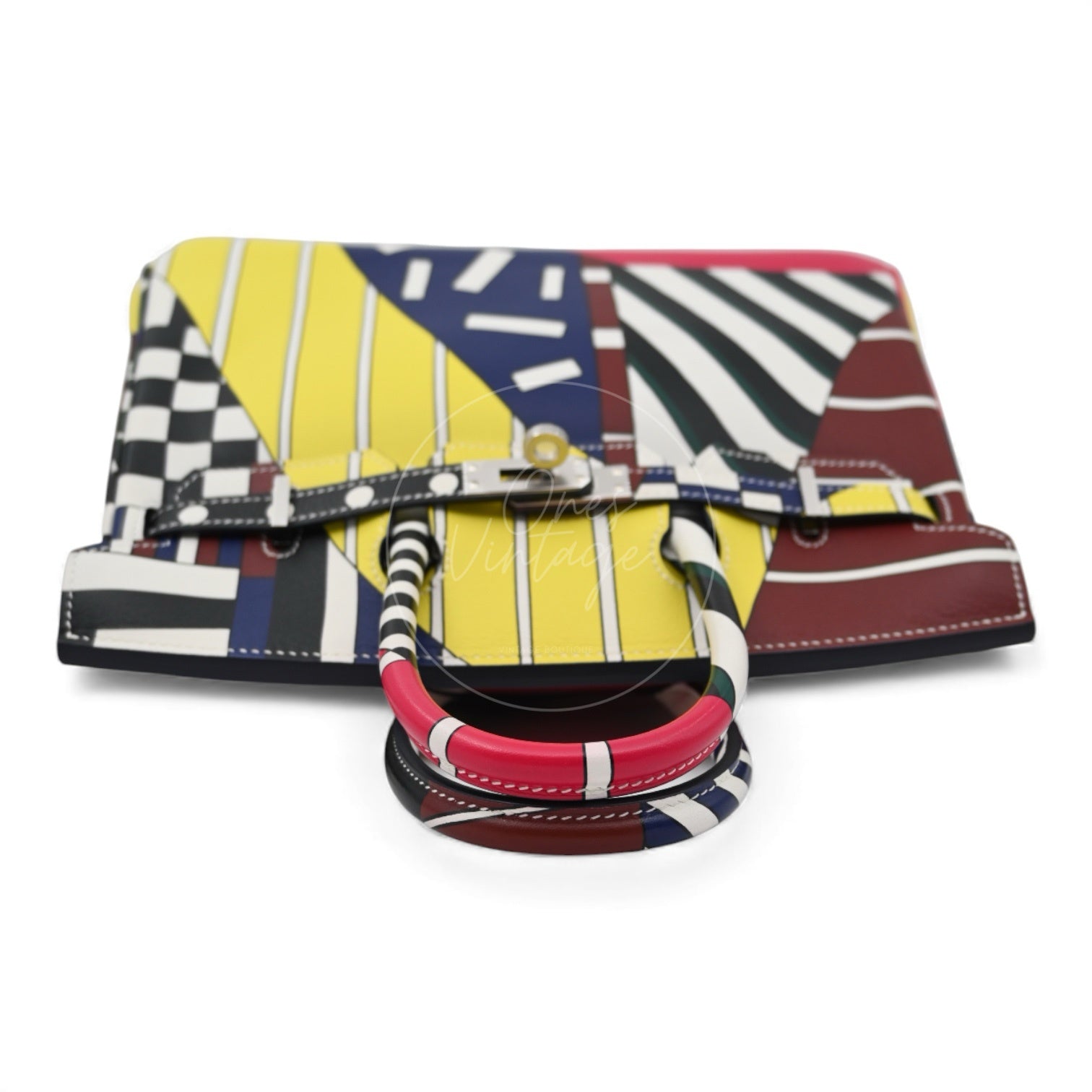 Hermes Birkin 25 Swift 'One Two Three and Away We Go' by Nigel Peake PHW Multicolour Stamp C